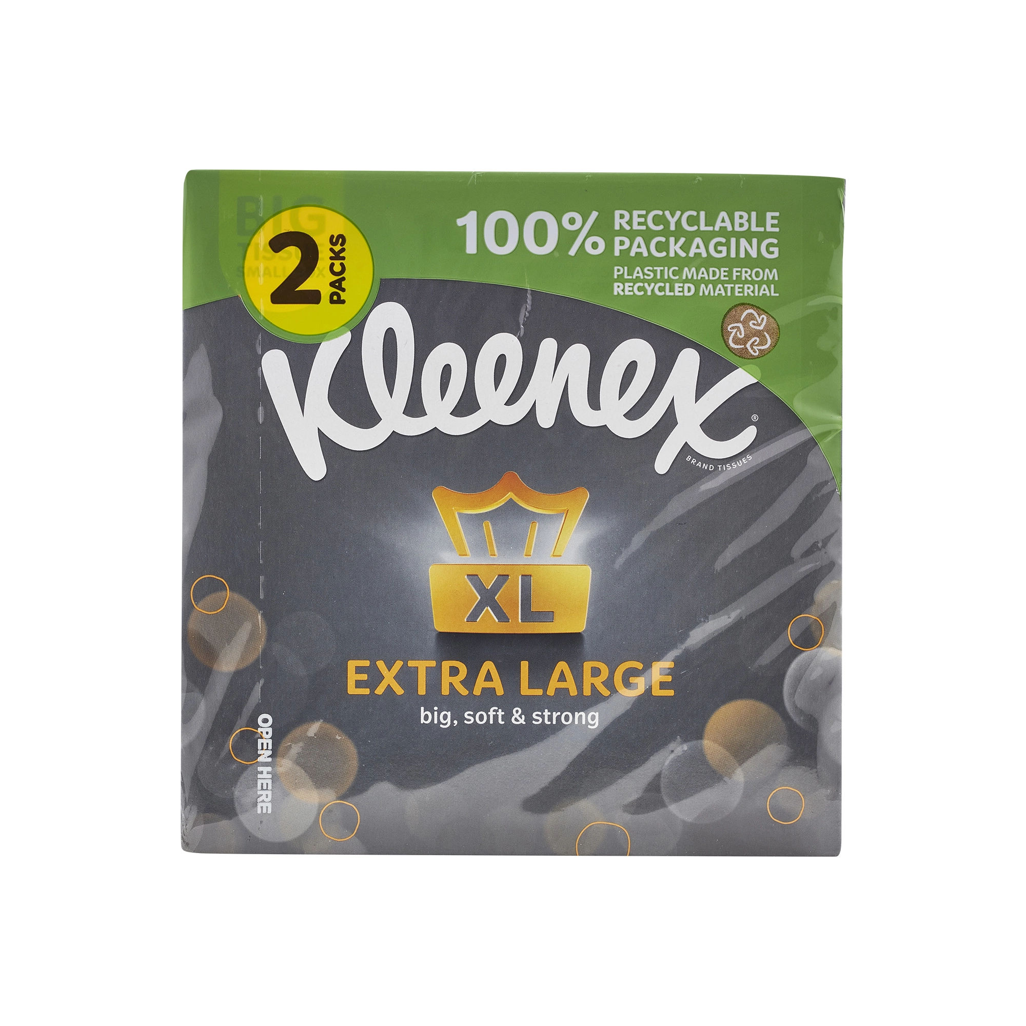 Kleenex Extra Large Tissues Compact Box Pack of 2