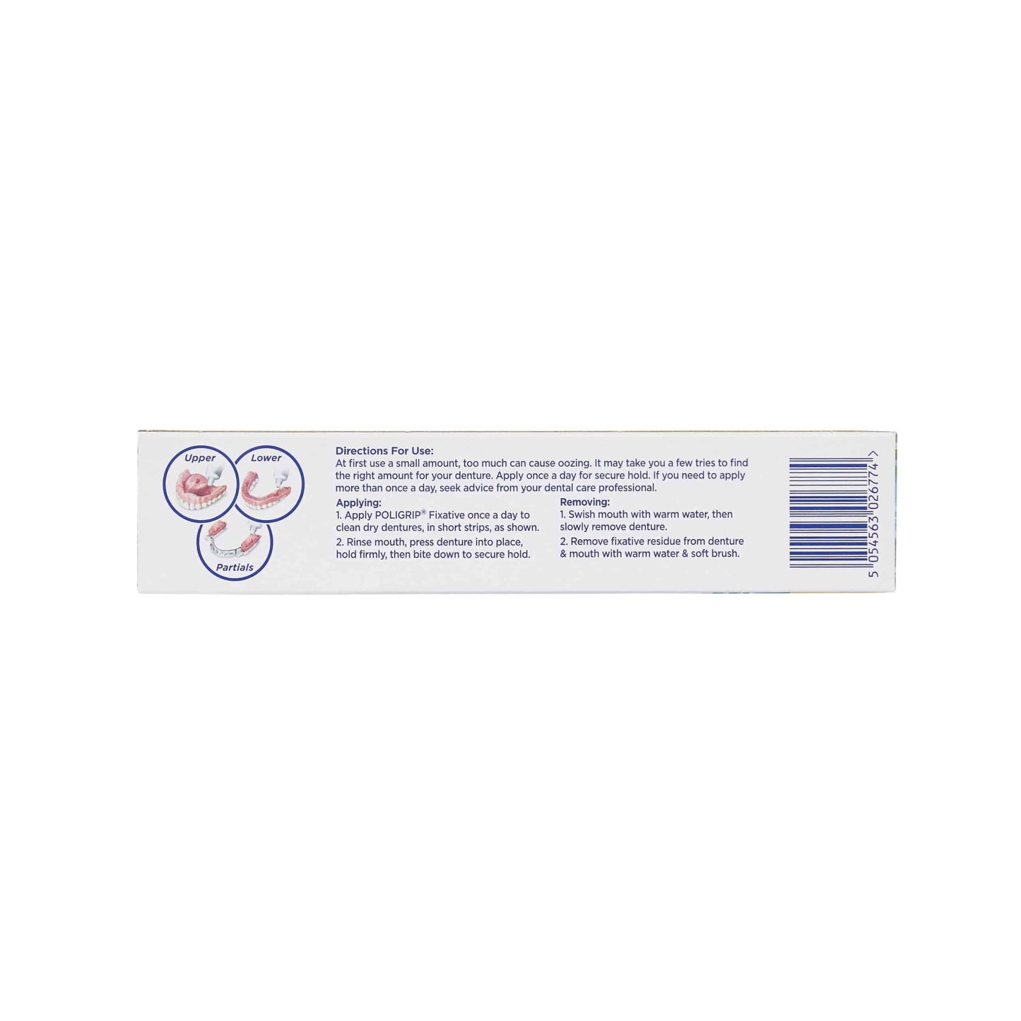 Poligrip Denture Adhesive Fixative Cream Flavour Free 70g