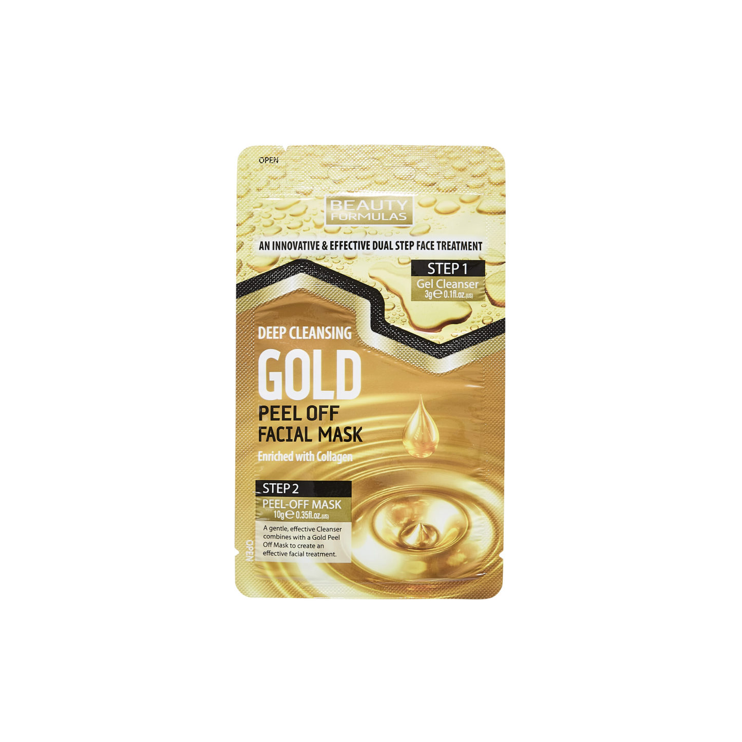 Beauty Formulas Deep Cleansing Gold Peel Off Facial Mask 10g