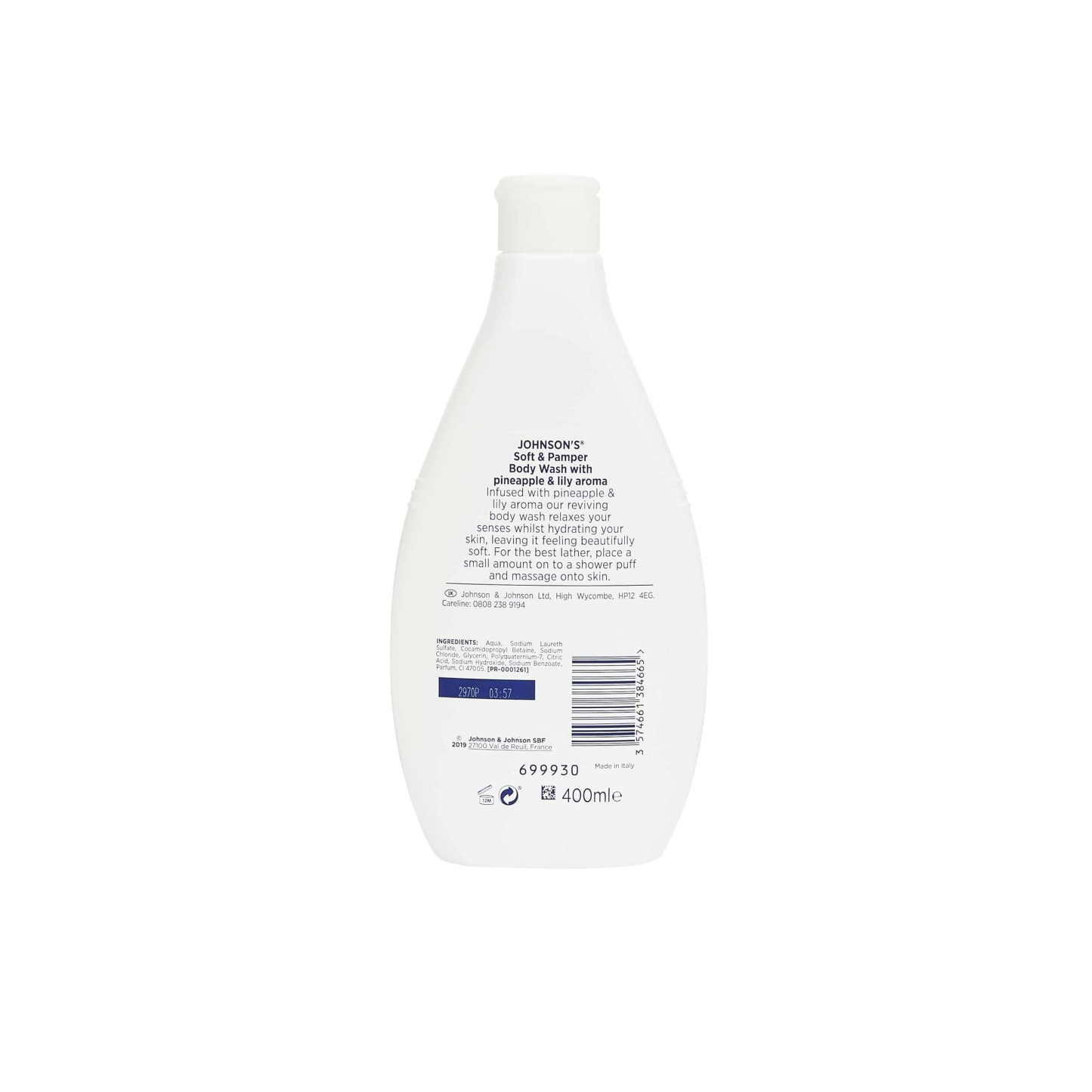 Johnson's Soft & Pamper Body Wash 400ml