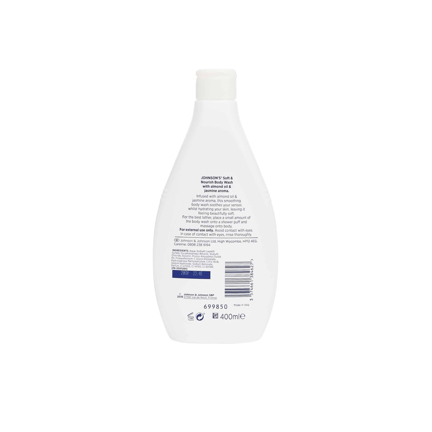 Johnson's Soft & Nourish Body Wash 400ml
