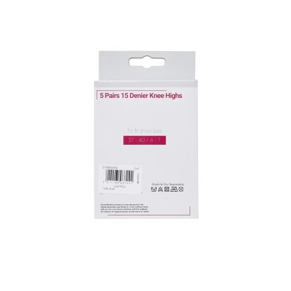 Madison 15 Denier Knee Highs Chiffon 5 Pack
