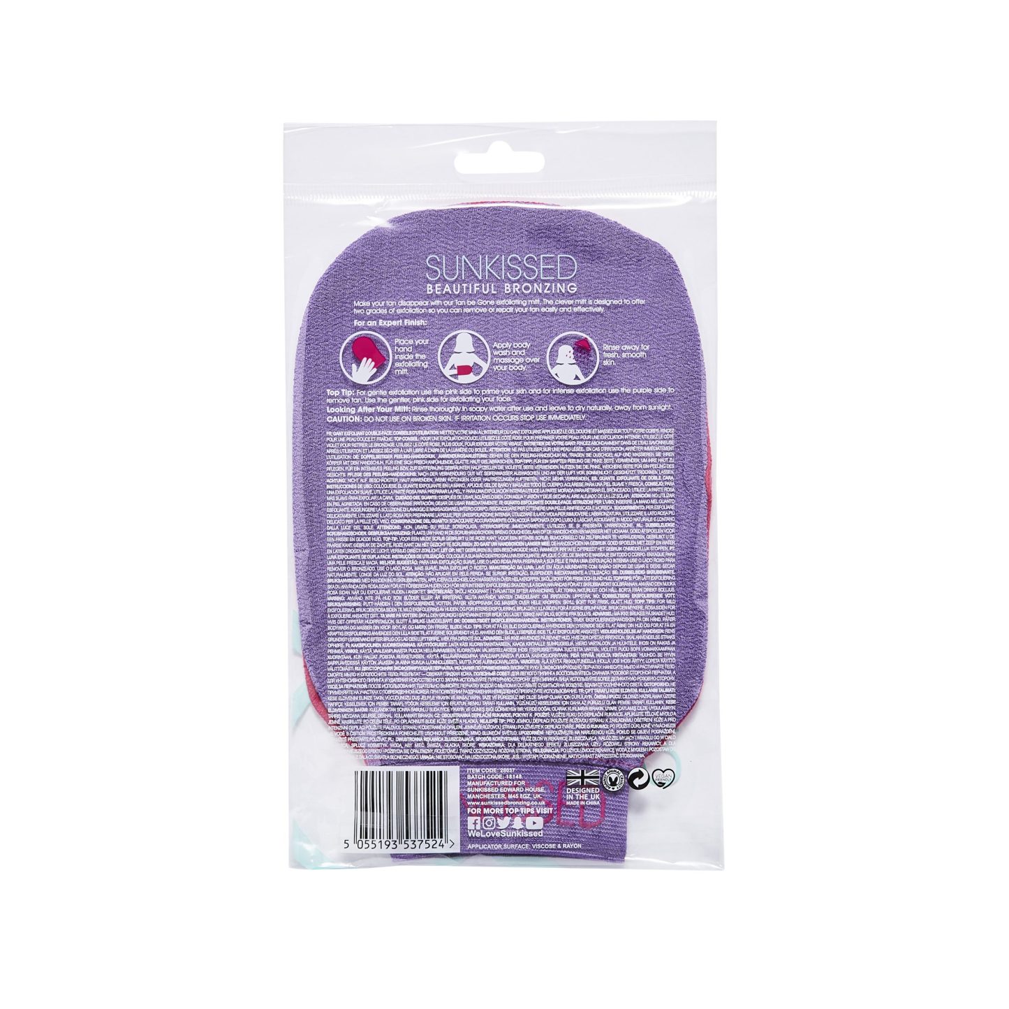 Sunkissed Tan Be Gone Double Sided Exfoliating Mitt