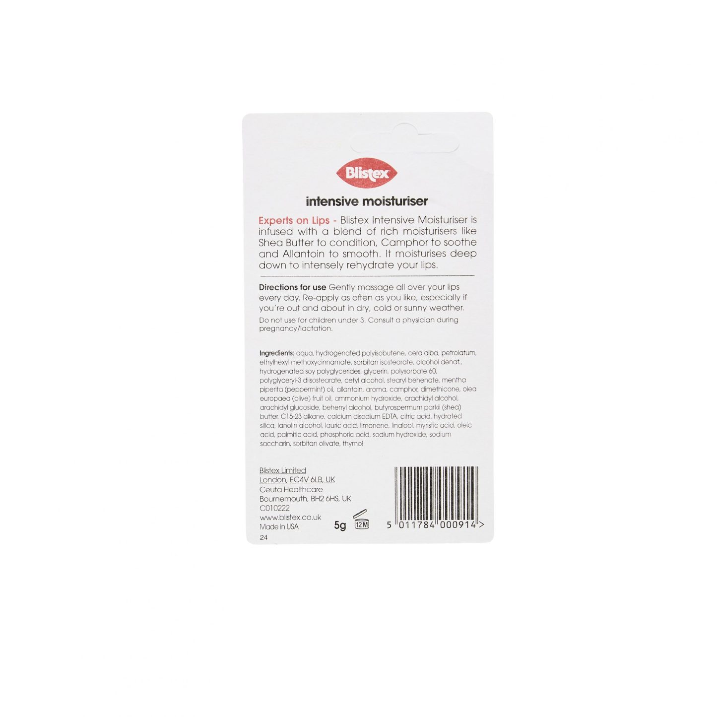 Blistex Intensive Moisturiser 5g