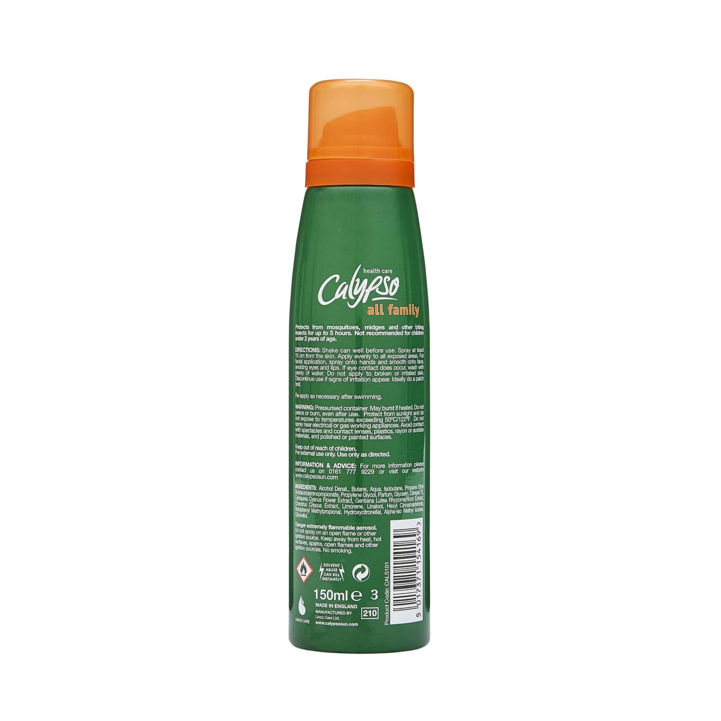 Calypso Insect Repellent Spray DEET Free 150ml