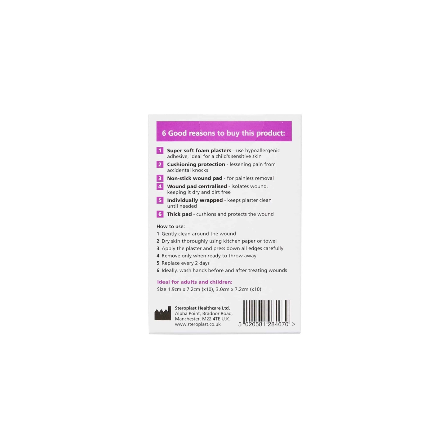 Steroplast Cushioned Plasters 20's