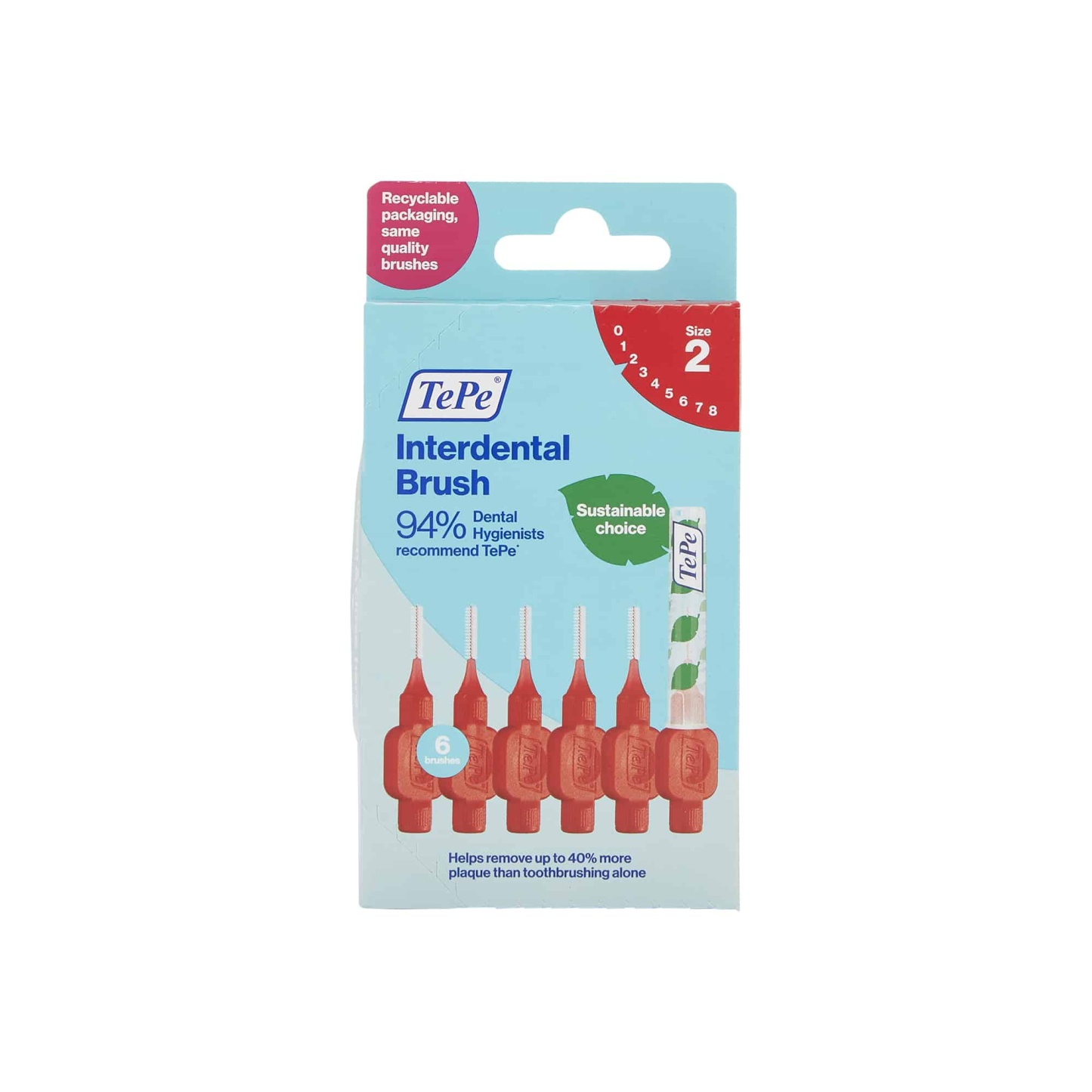 TePe Interdental Brushes Red 0.5mm 6's