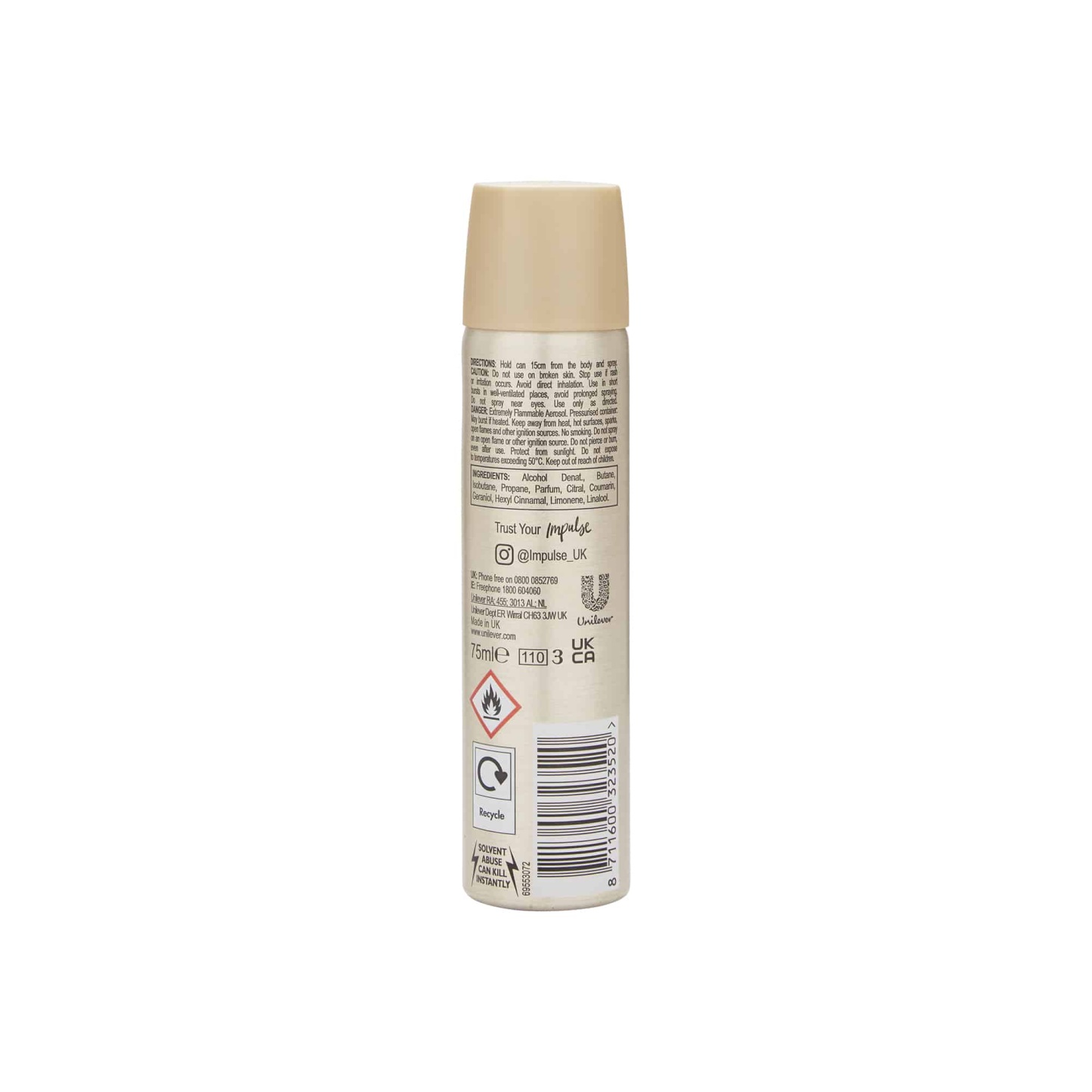 Impulse Very Pink Body Spray Deodorant 75ml
