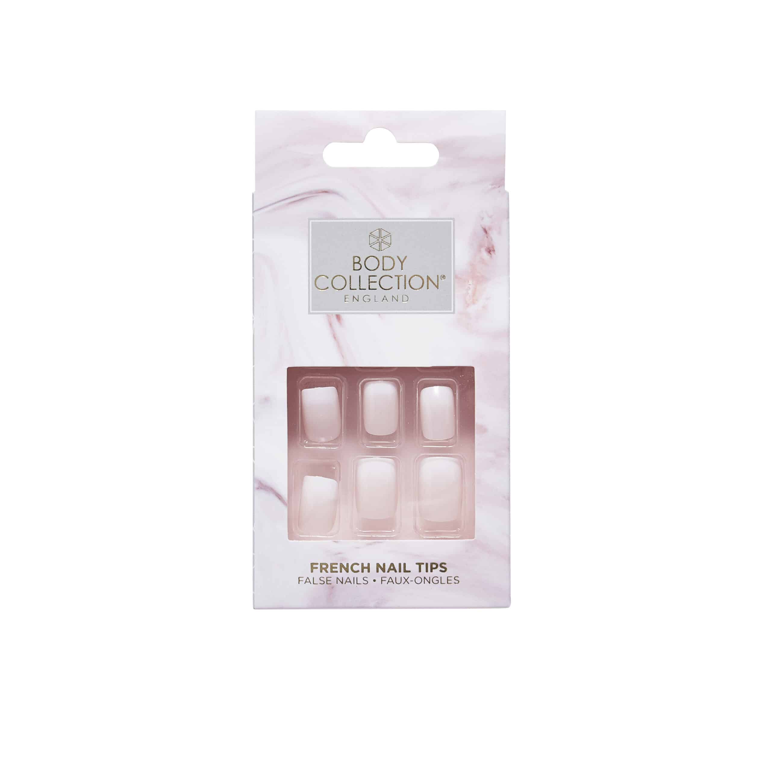 Body Collection Square False Nails - French Ombre - With Glue 1.5ml