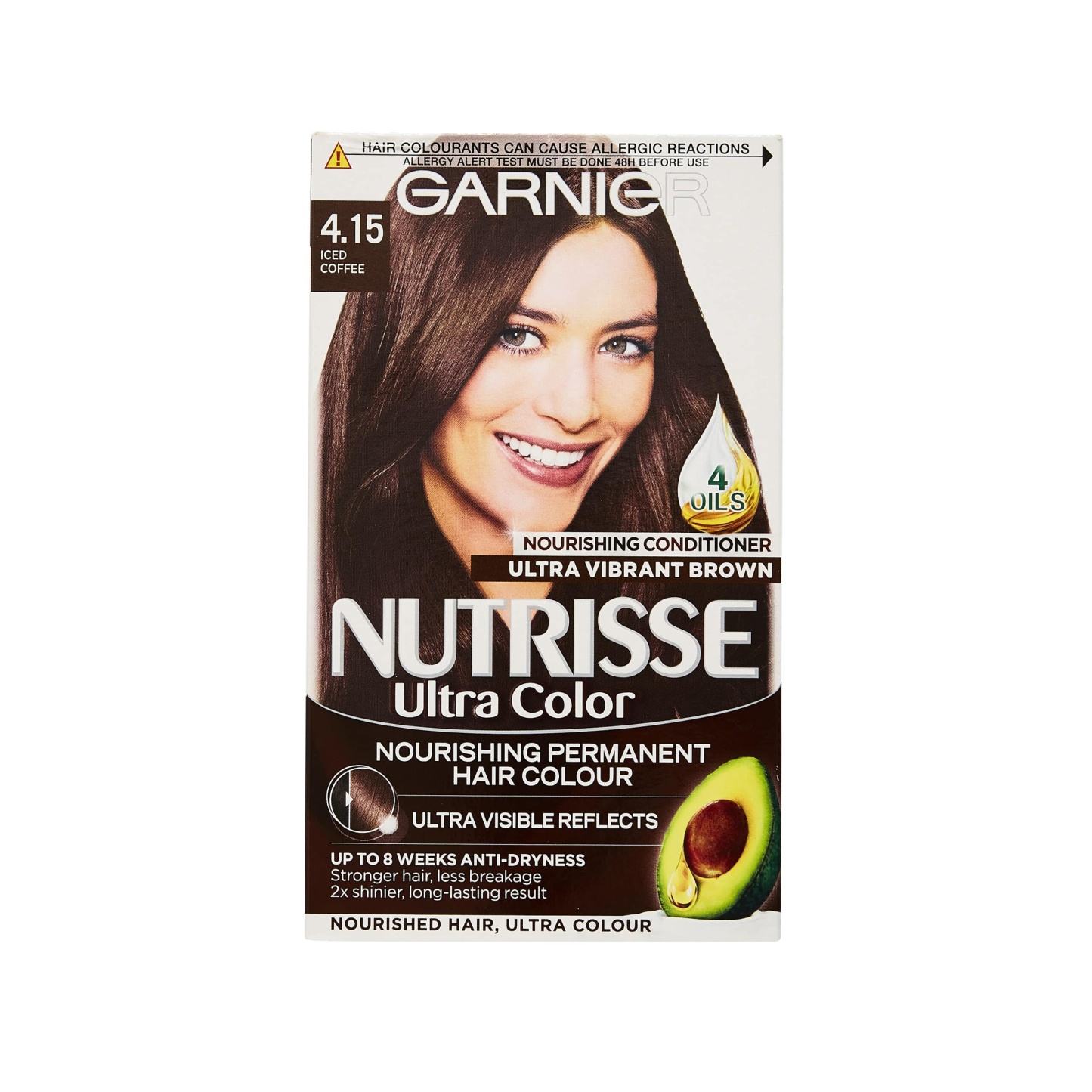 Garnier Nutrisse Ultra Color Permanent Hair Colour 4.15 Iced Coffee