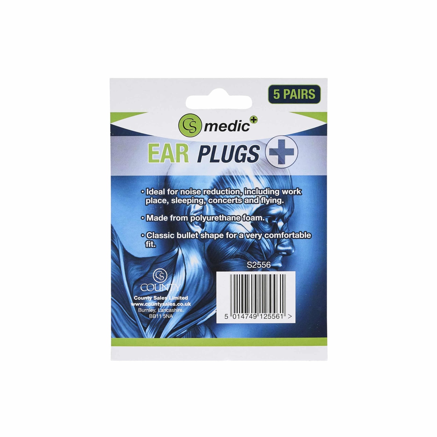 CS Medic Ear Plugs 5 Pairs