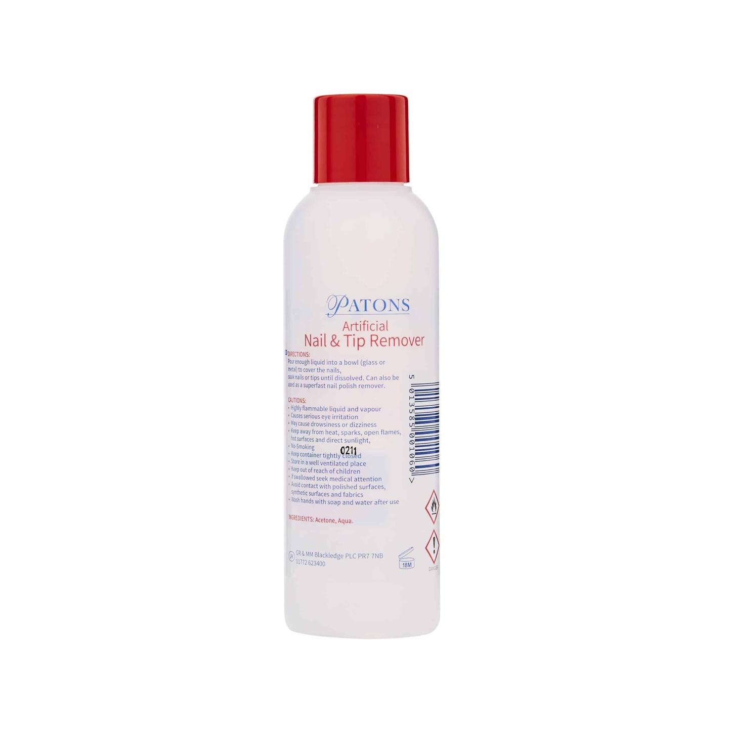 Patons Artificial Nail & Tip Remover 150ml