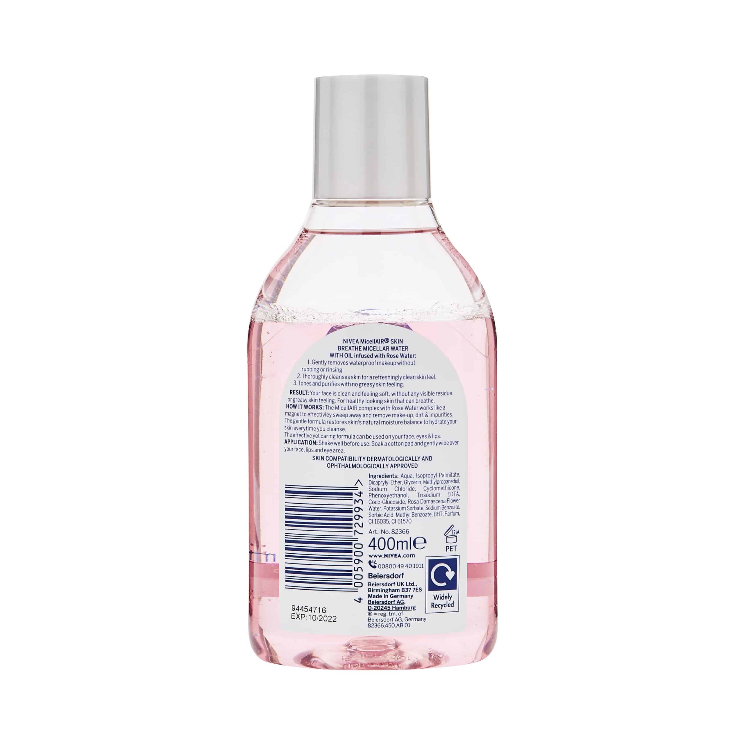 NIVEA MicellAIR Micellar Rose Water With Oil 400ml