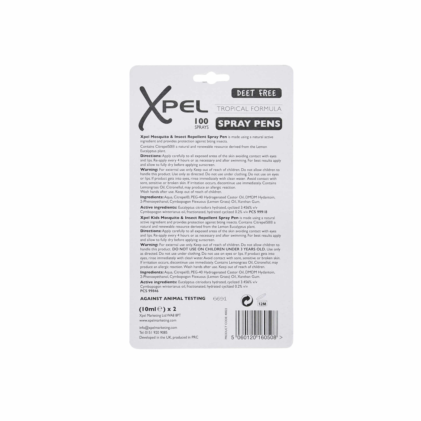 Xpel Adult & Kids Mosquito & Insect Repellent & Bite Relief Pen 2 x 10ml