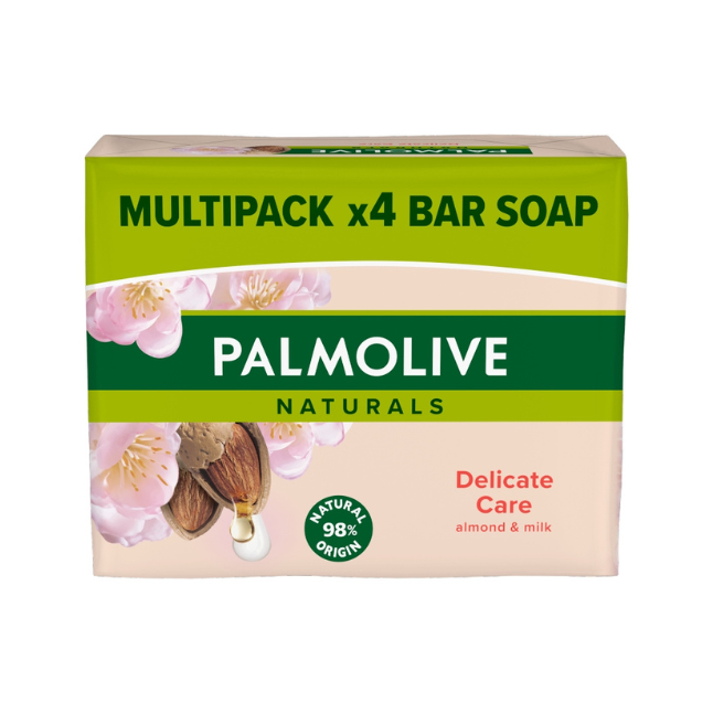Palmolive Naturals Delicate Care Almond & Milk Soap Bar 4 x 90g
