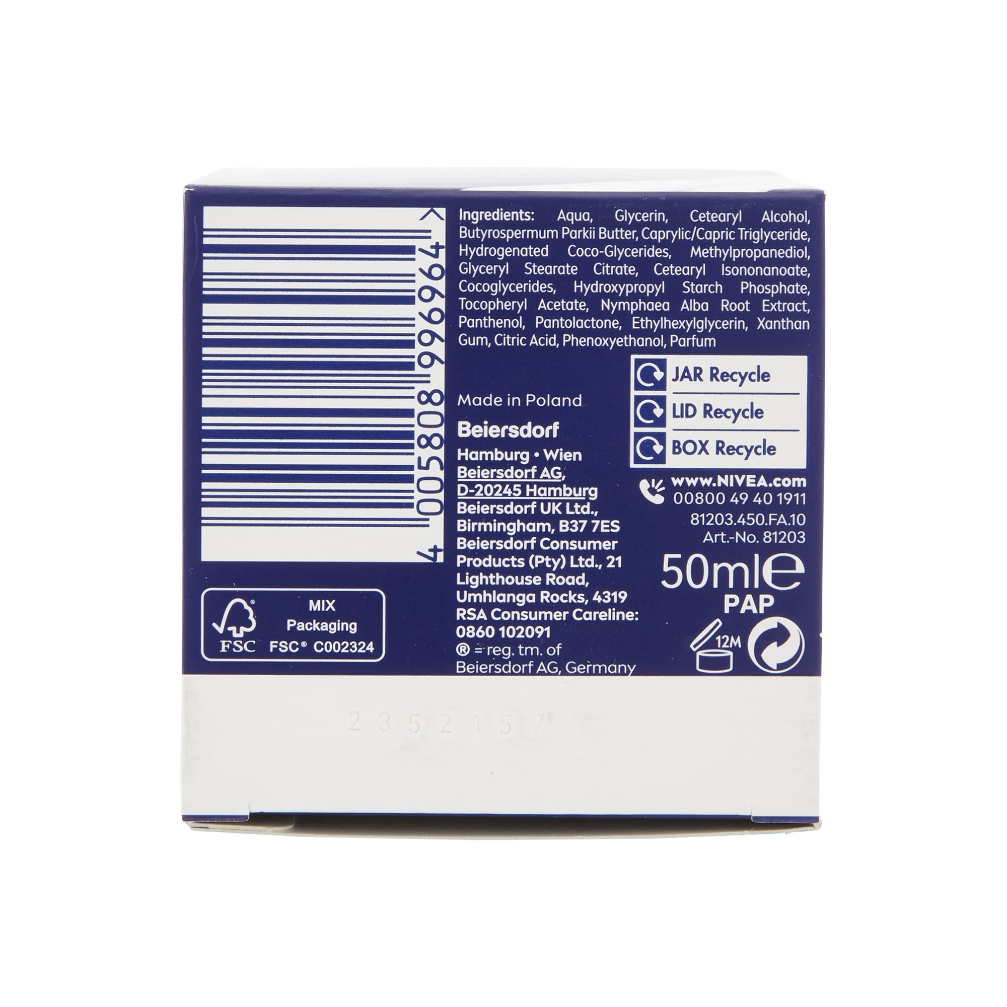 NIVEA Moisturising Night Cream 24h 50ml