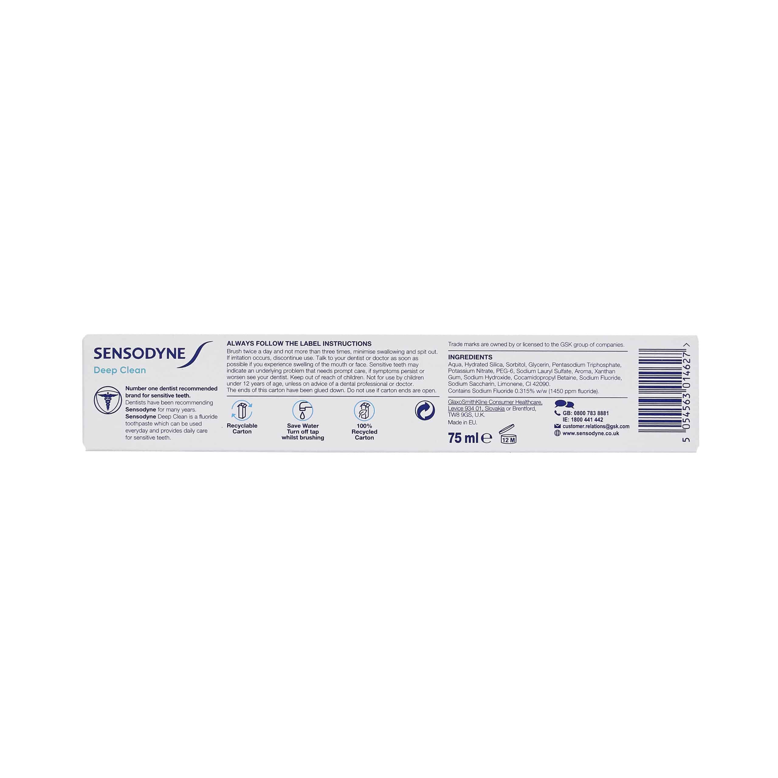 Sensodyn Clean Gel Toothpaste 75ml