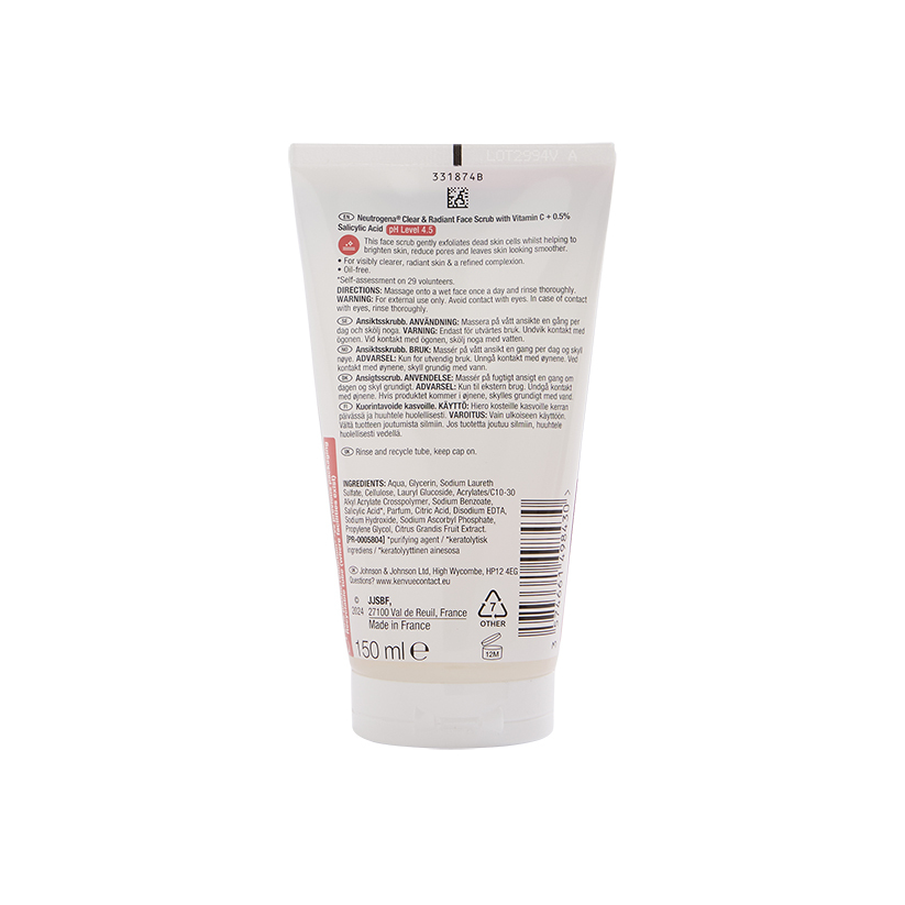 Neutrogena Refreshingly Clear Pink Grapefruit Daily Exfoliator 150ml