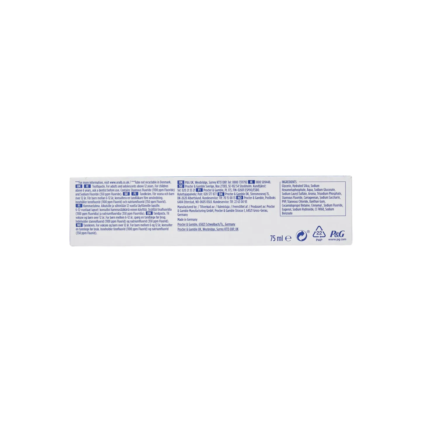 Oral-B Pro-Expert Professional Protection Toothpaste 75ml