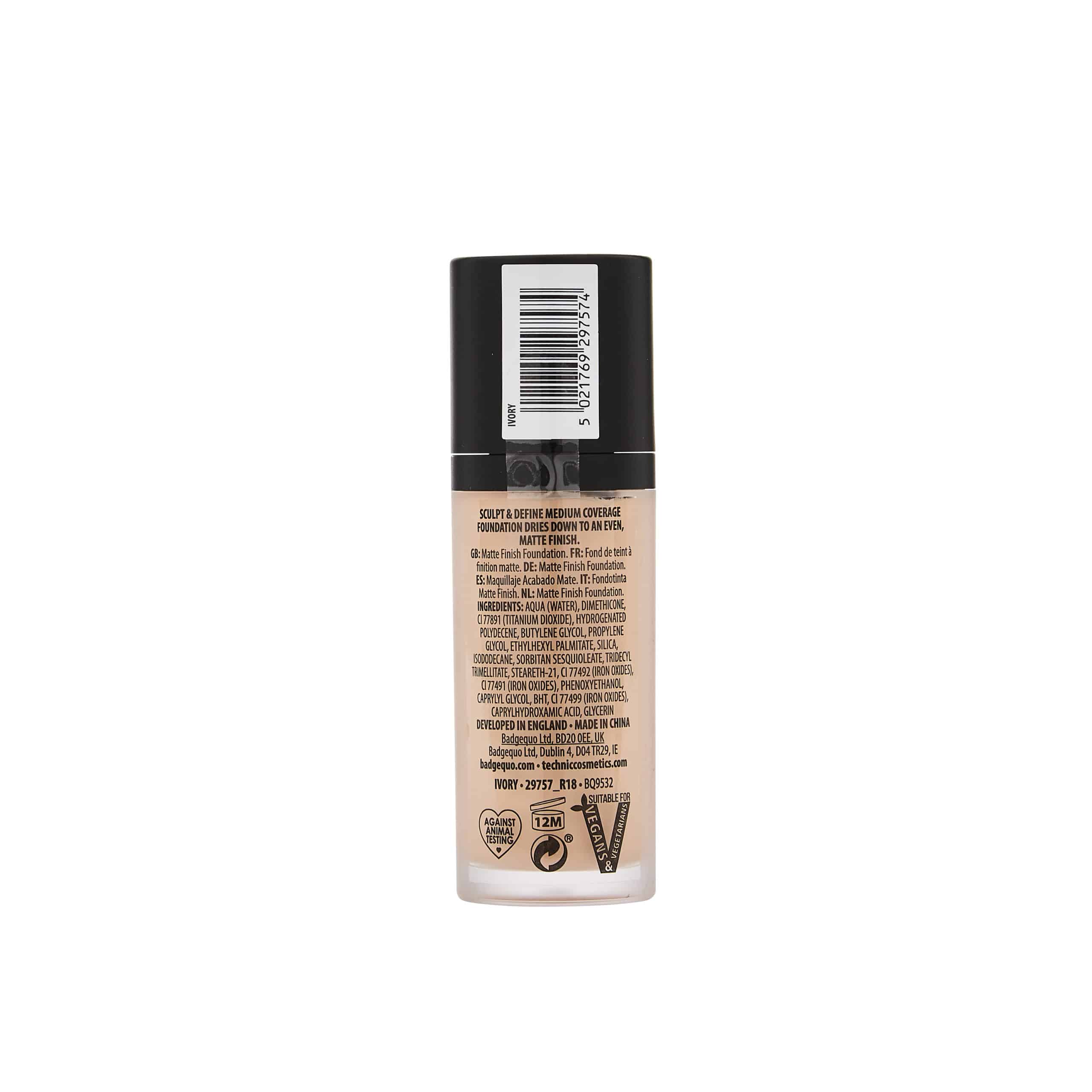 Technic Sculpt & Define Matte Finish Foundation Ivory 30ml