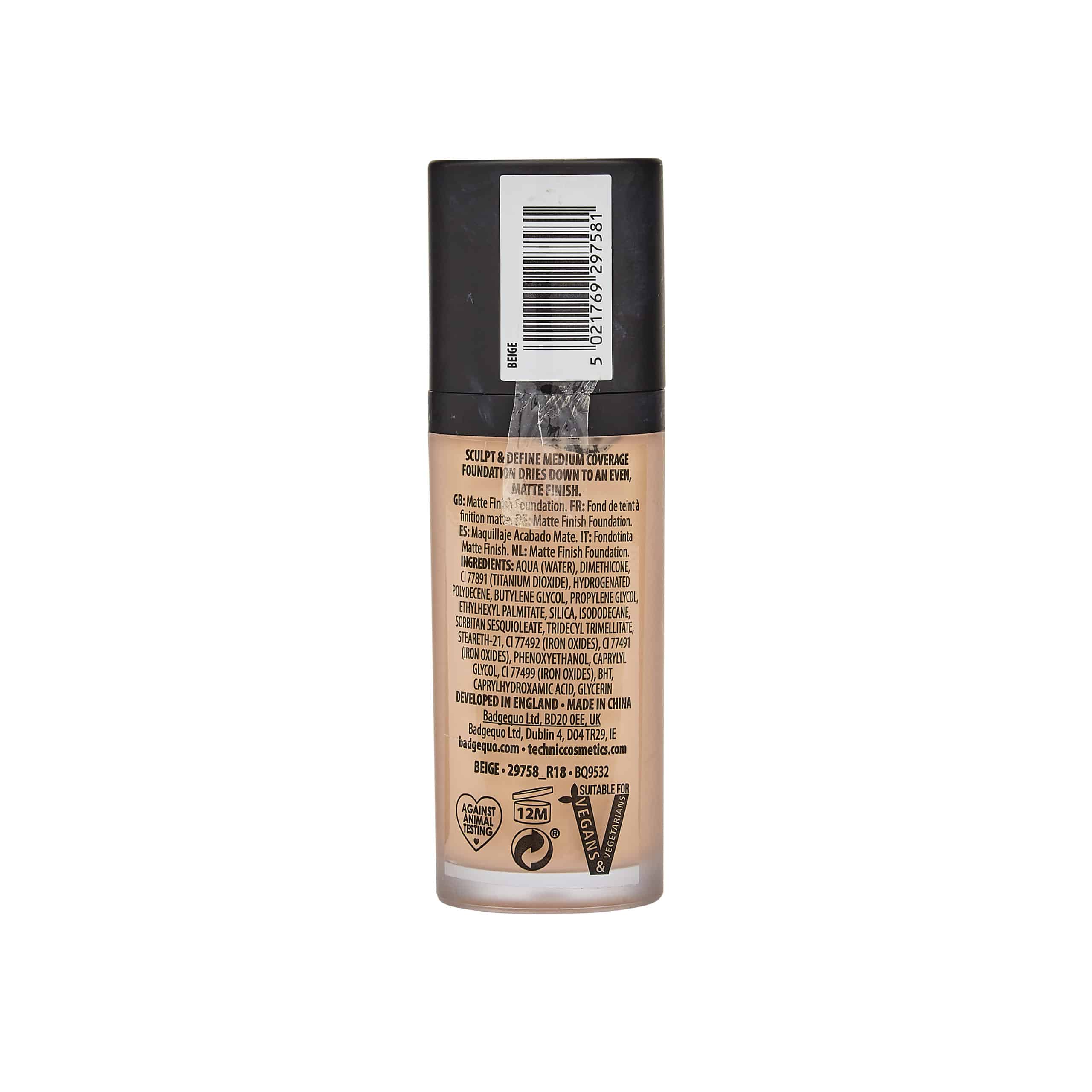 Technic Sculpt & Define Matte Finish Foundation Beige 30ml