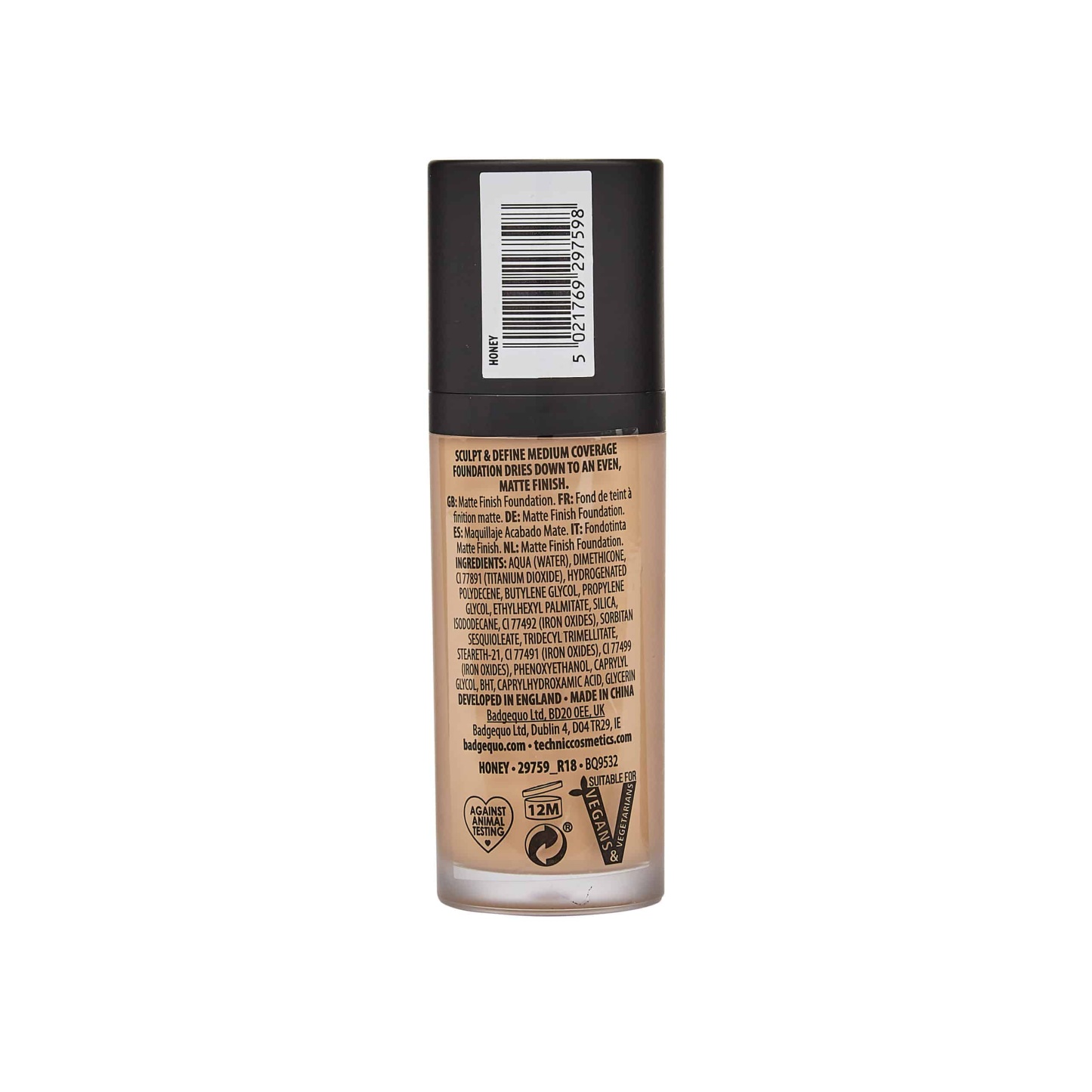 Technic Sculpt & Define Matte Finish Foundation Honey 30ml