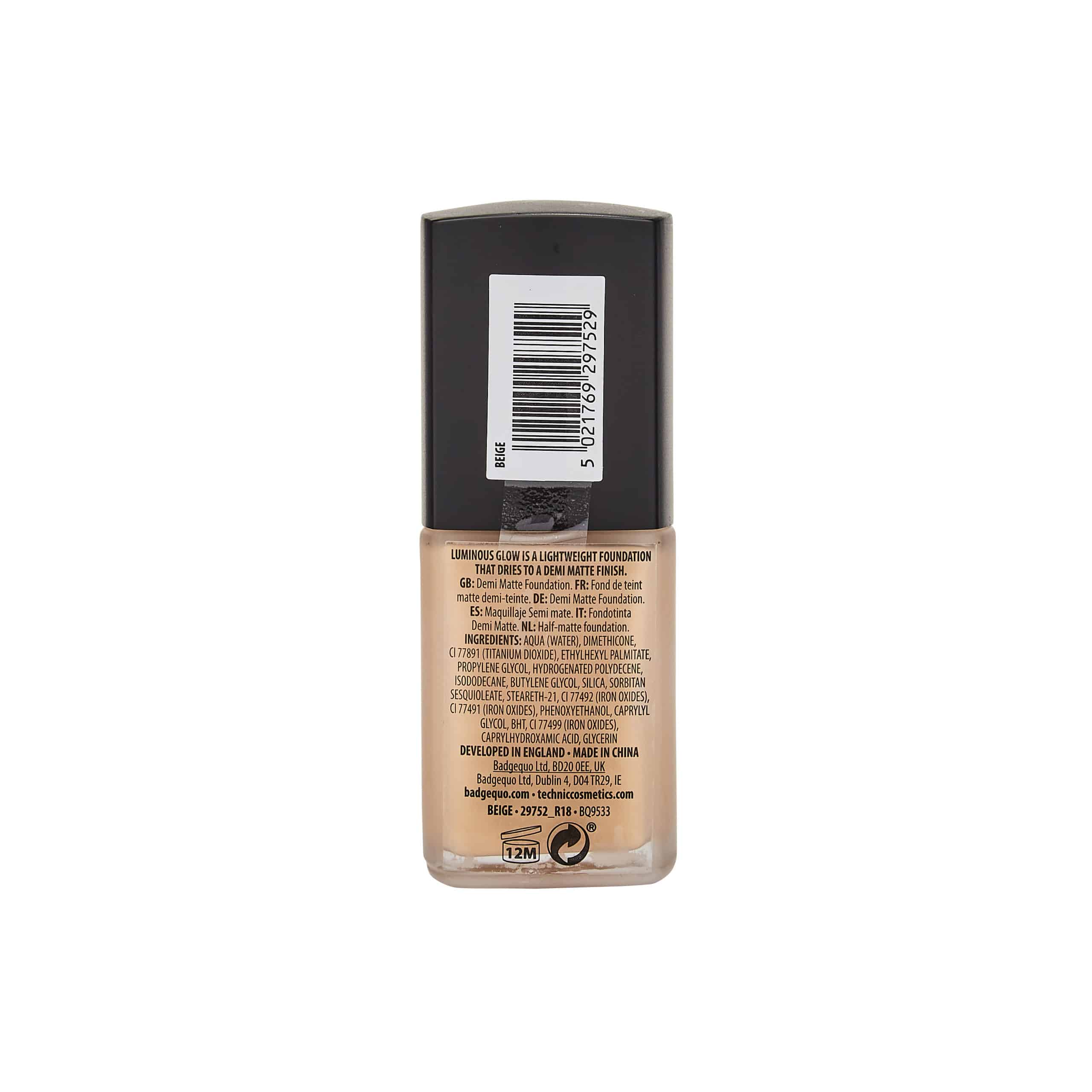 Technic Luminous Glow Demi Matte Foundation Beige 30ml