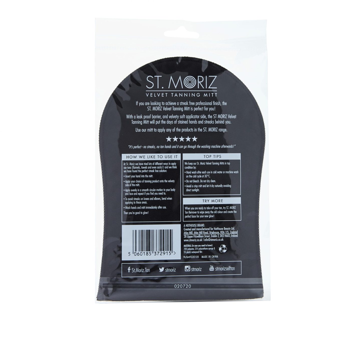 St. Moriz Velvet Tanning Mitt