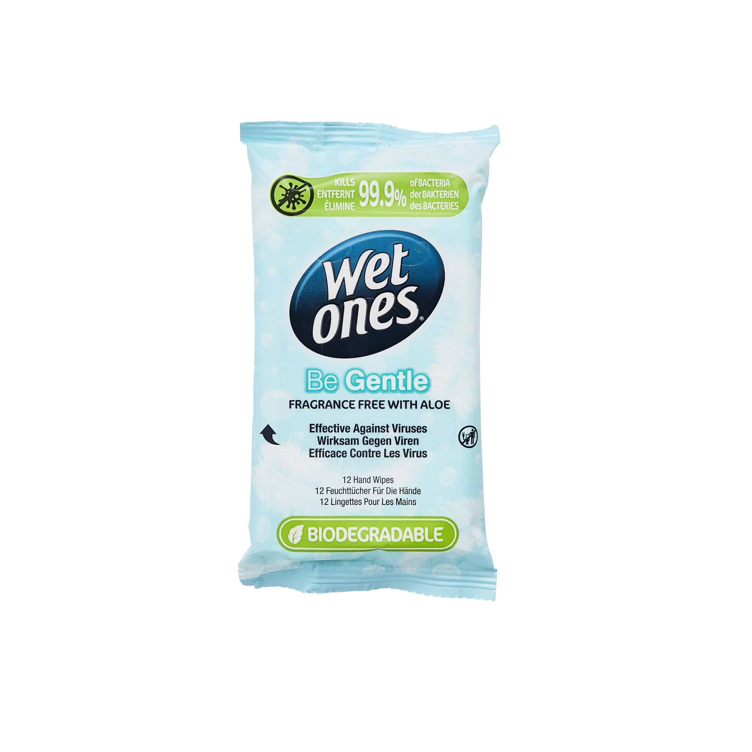 Wet Ones Be Gentle Biodegradable Wipes 12's