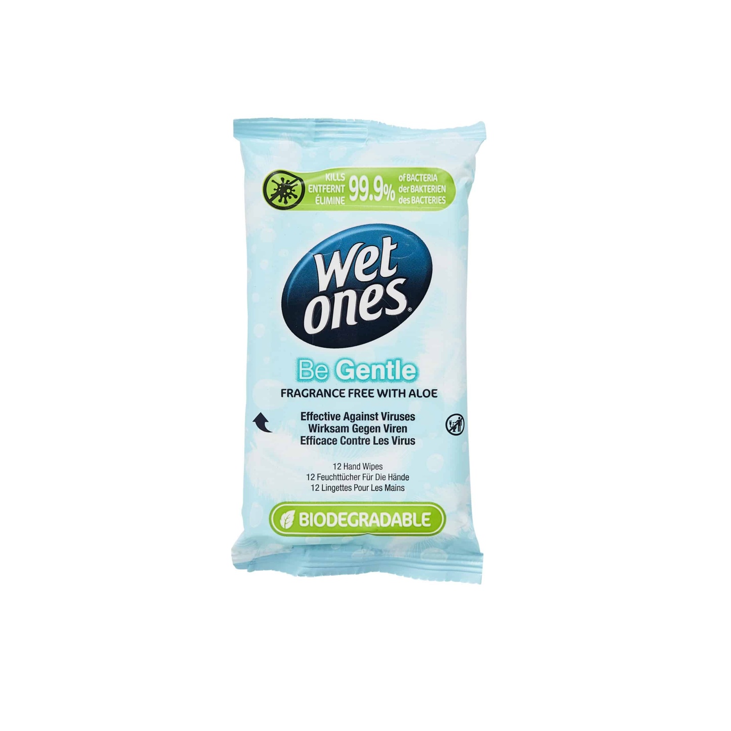 Wet Ones Be Gentle Biodegradable Wipes 12's