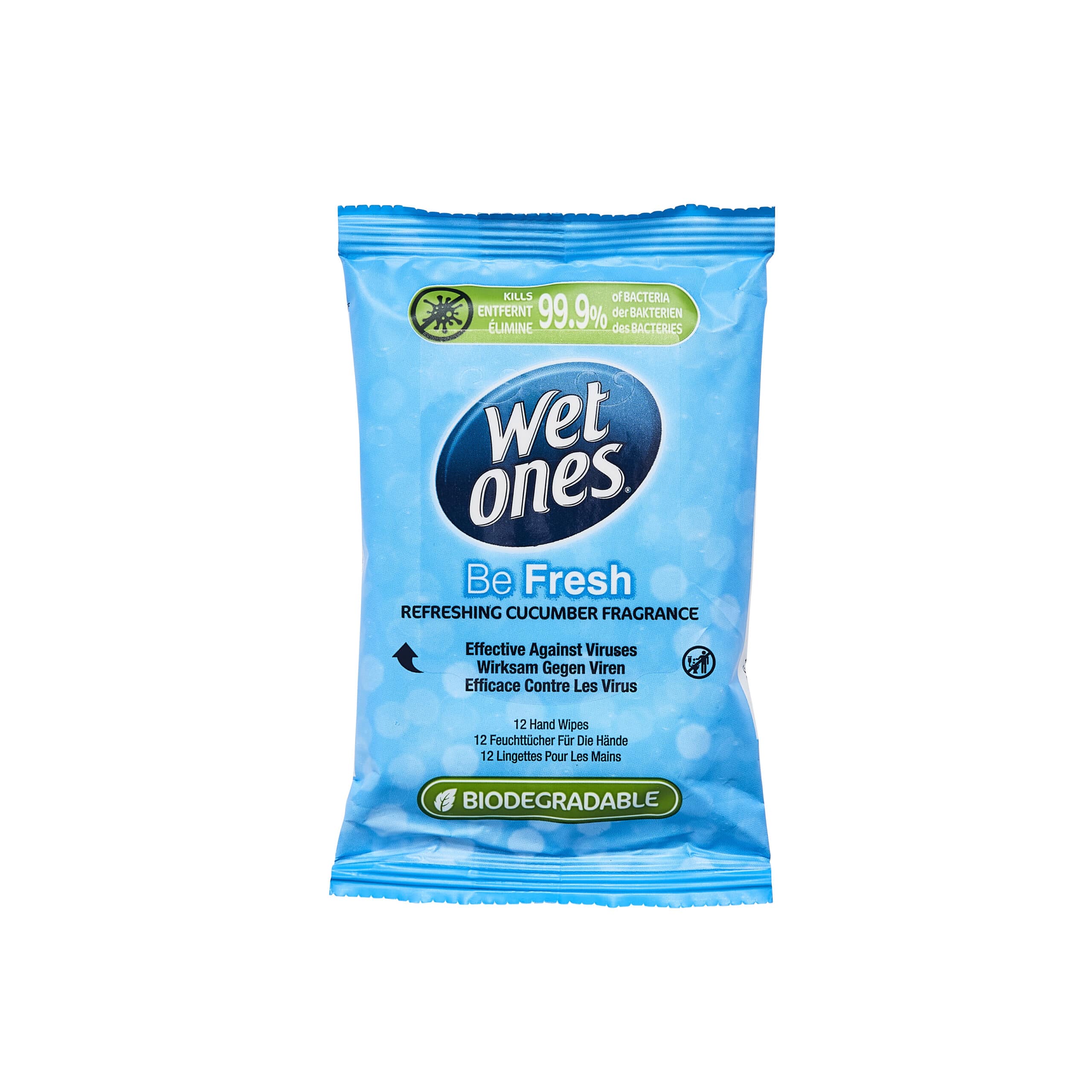 Wet Ones Be Fresh Biodegradable Wipes 12's