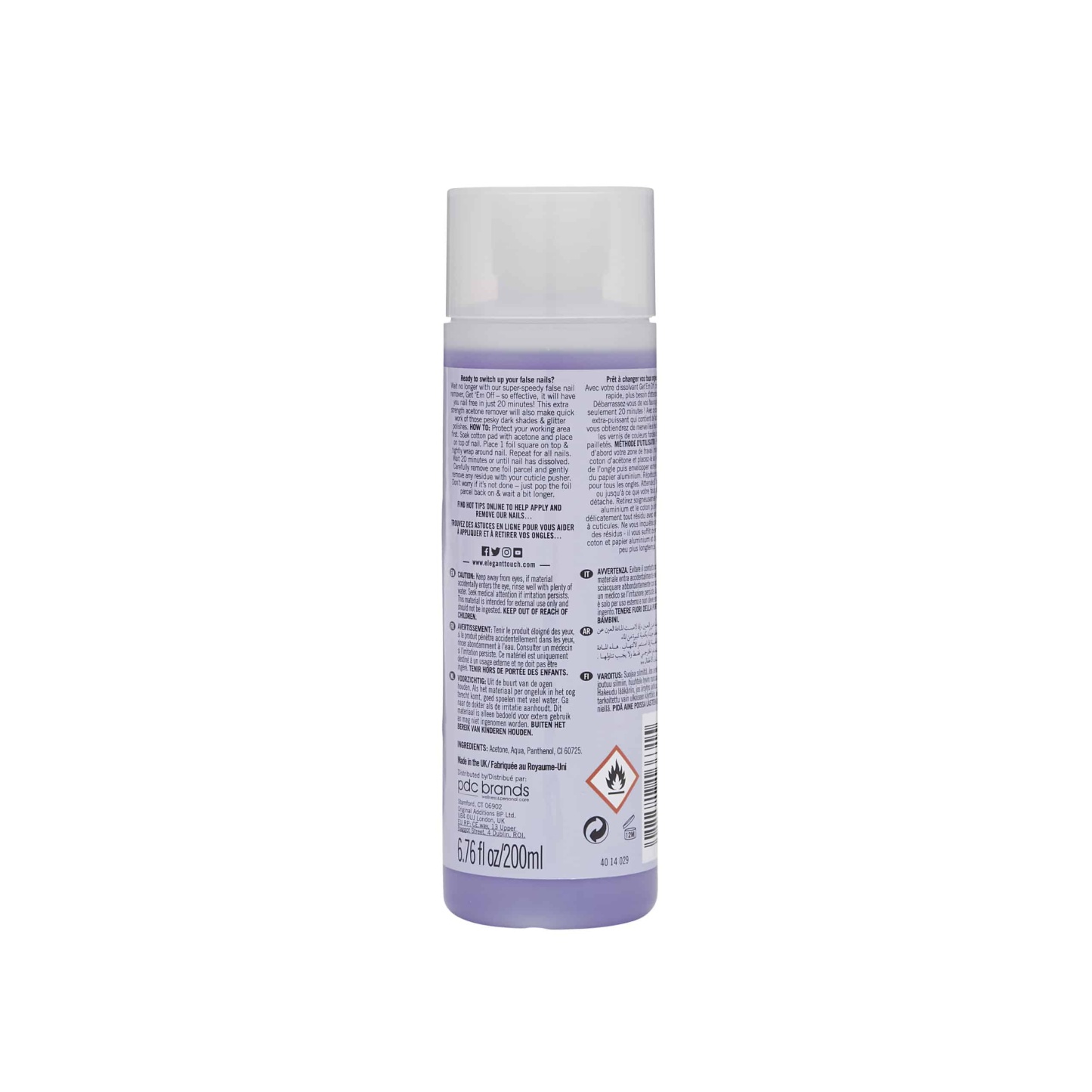 Elegant Touch Get 'Em Off Nail Polish Remover 200ml