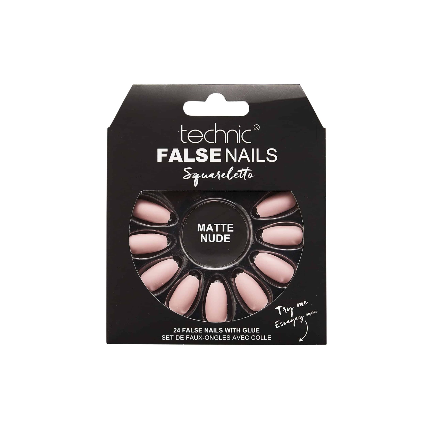 Technic Squareletto False Nails - Matte Nude