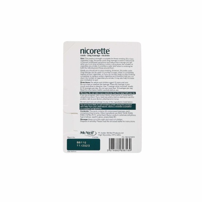Nicorette Cools 2mg Lozenge Nicotine Icy Mint 20's
