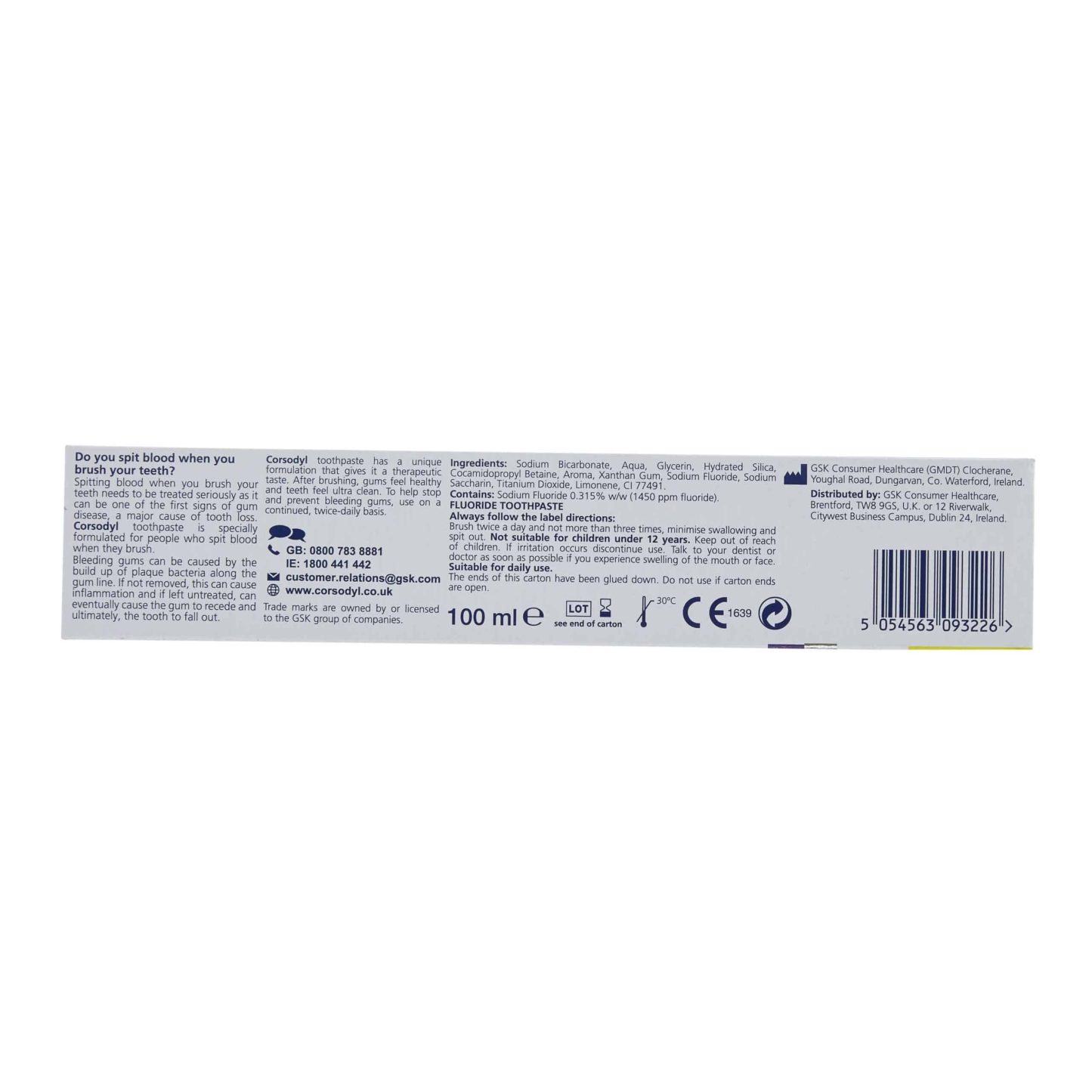 Corsodyl Ultra Clean Toothpaste 100ml
