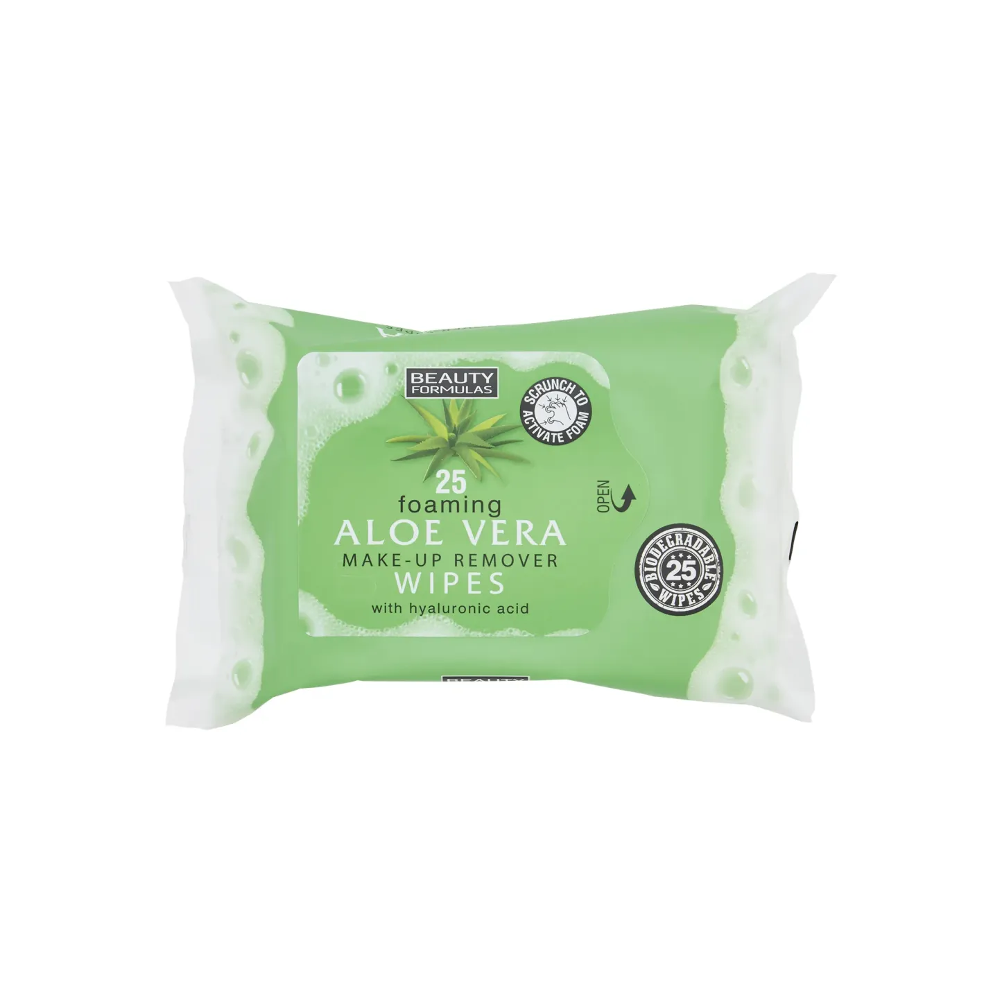 Beauty Formulas Aloe Vera Foaming Make Up Remover Wipes