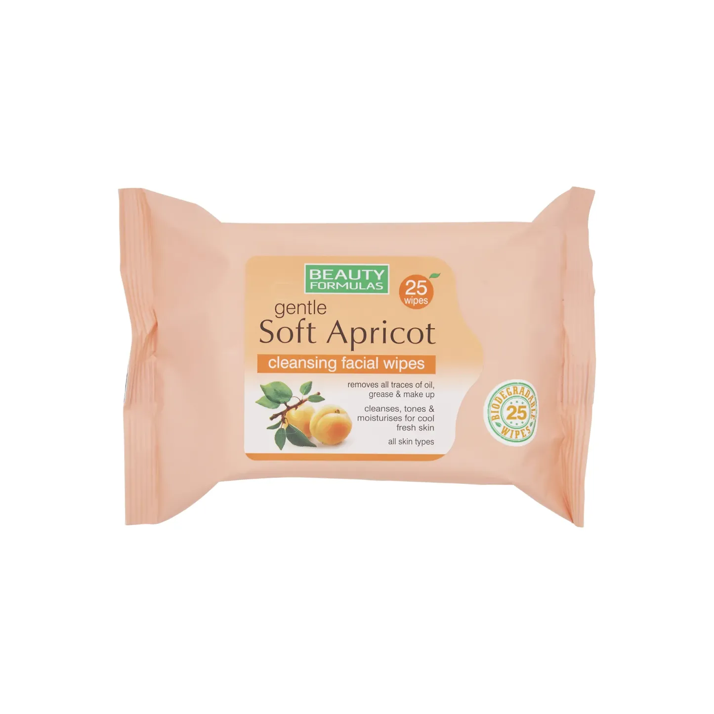 Beauty Formulas Apricot Cleansing Facial Wipes