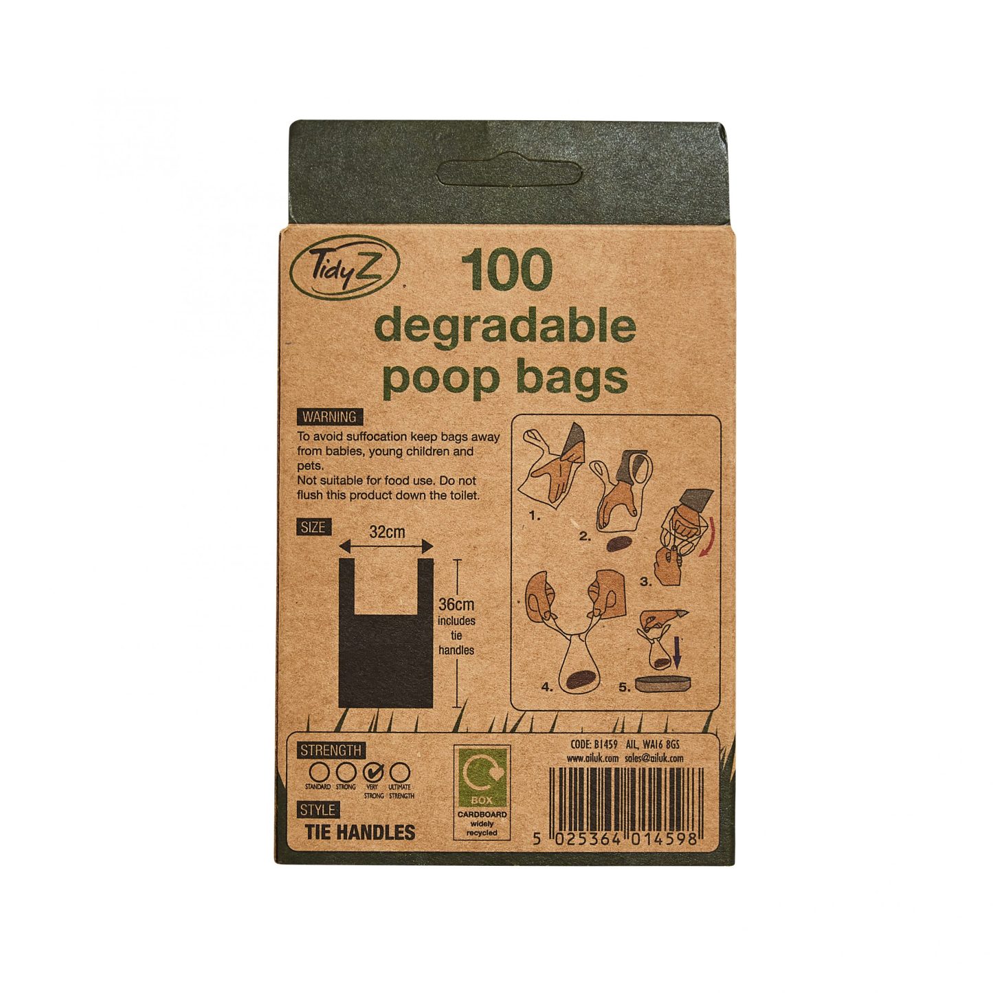 Tidyz Degradable Poop Bags Pocket Pack 100's