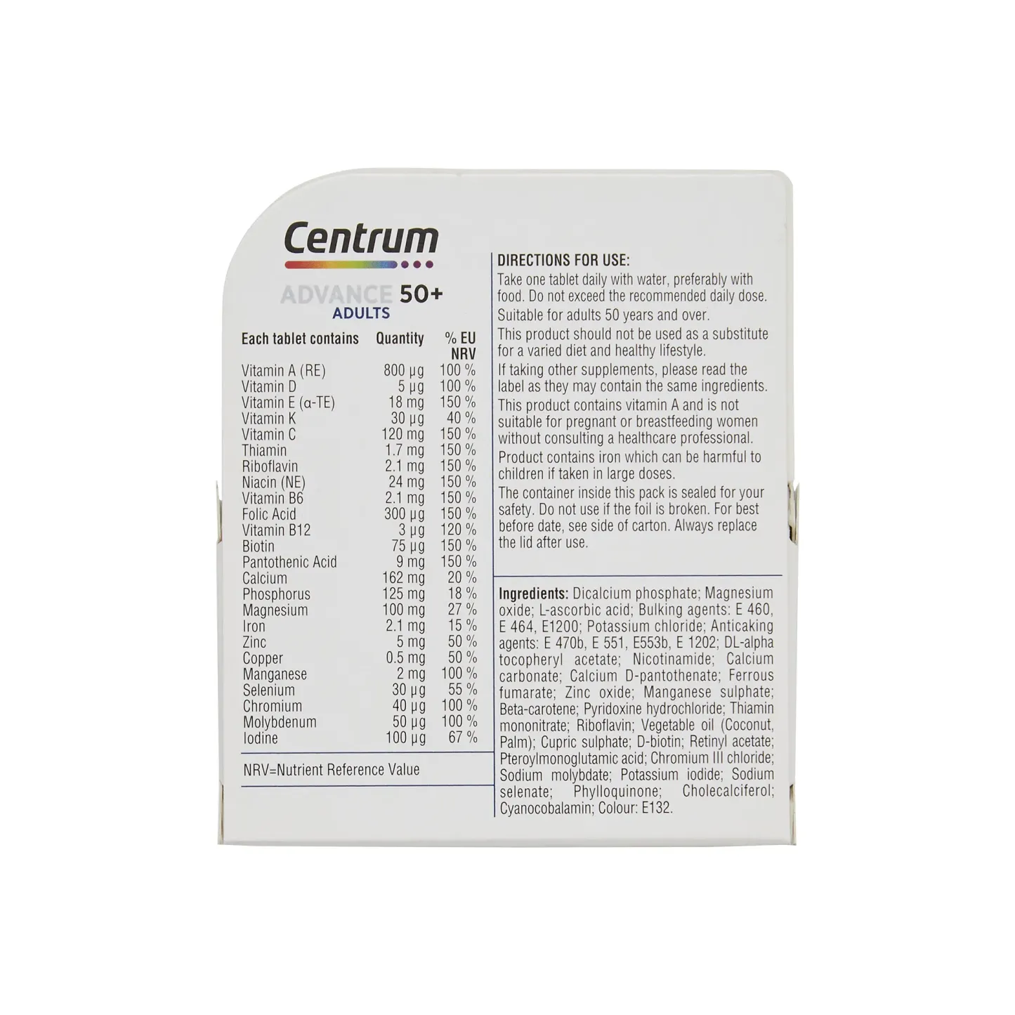 Centrum Advance 50+ Multivitamin Tablets 30's
