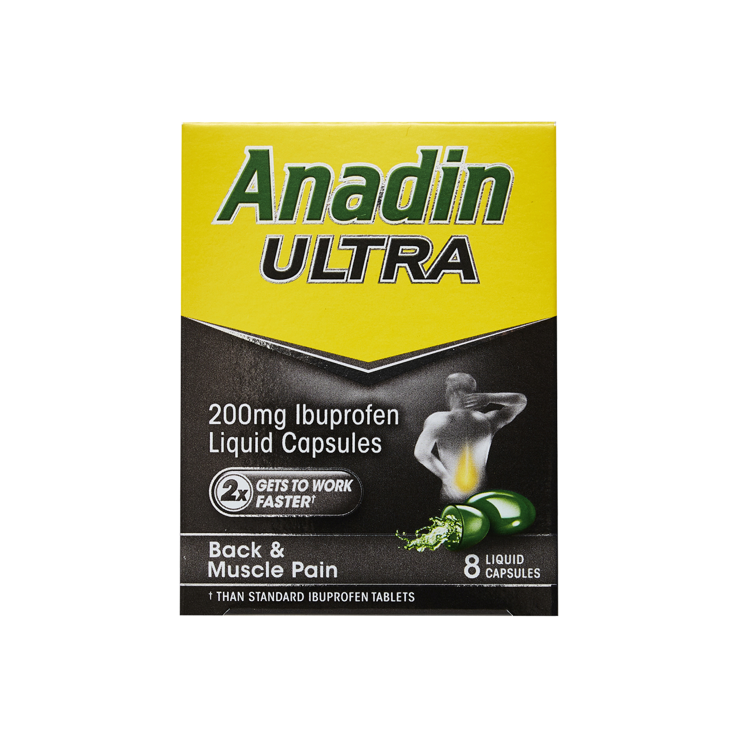 Anadin Ultra 200mg Ibuprofen Liquid Capsules 8's