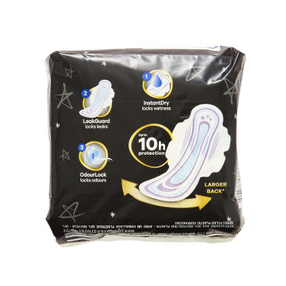 Always Ultra Sanitary Towels Secure Night With Wings 8's