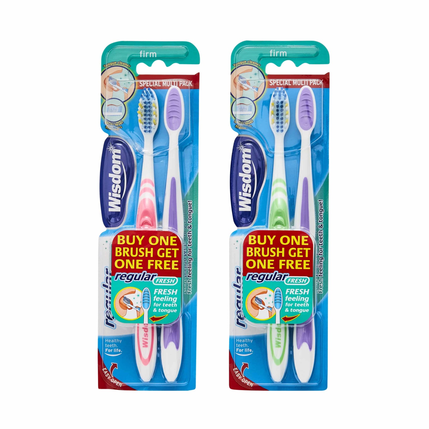 Wisdom Regular Fresh Firm Toothbrush Twin Pack