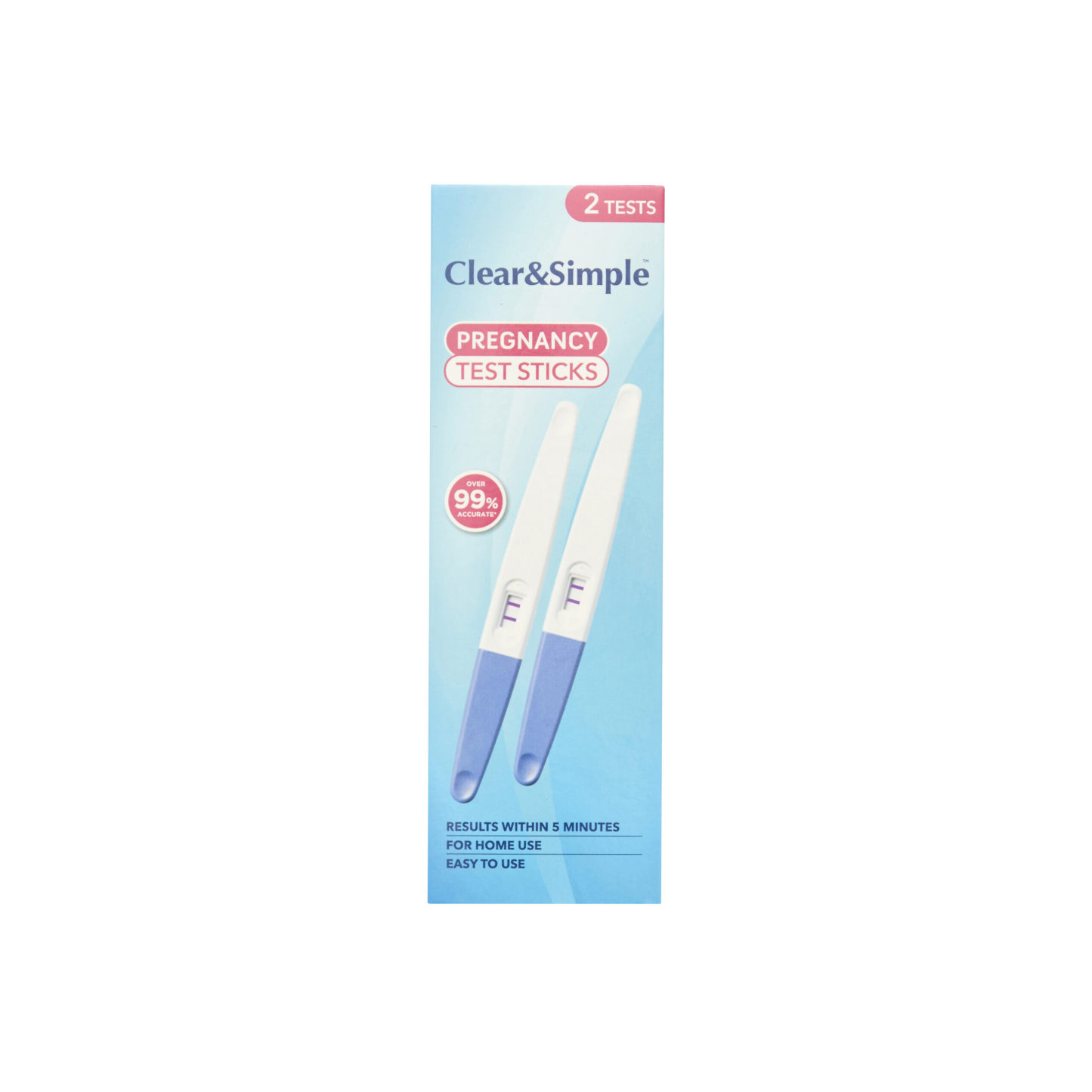 Clear & Simple Pregnancy Test Stick Twin Pack