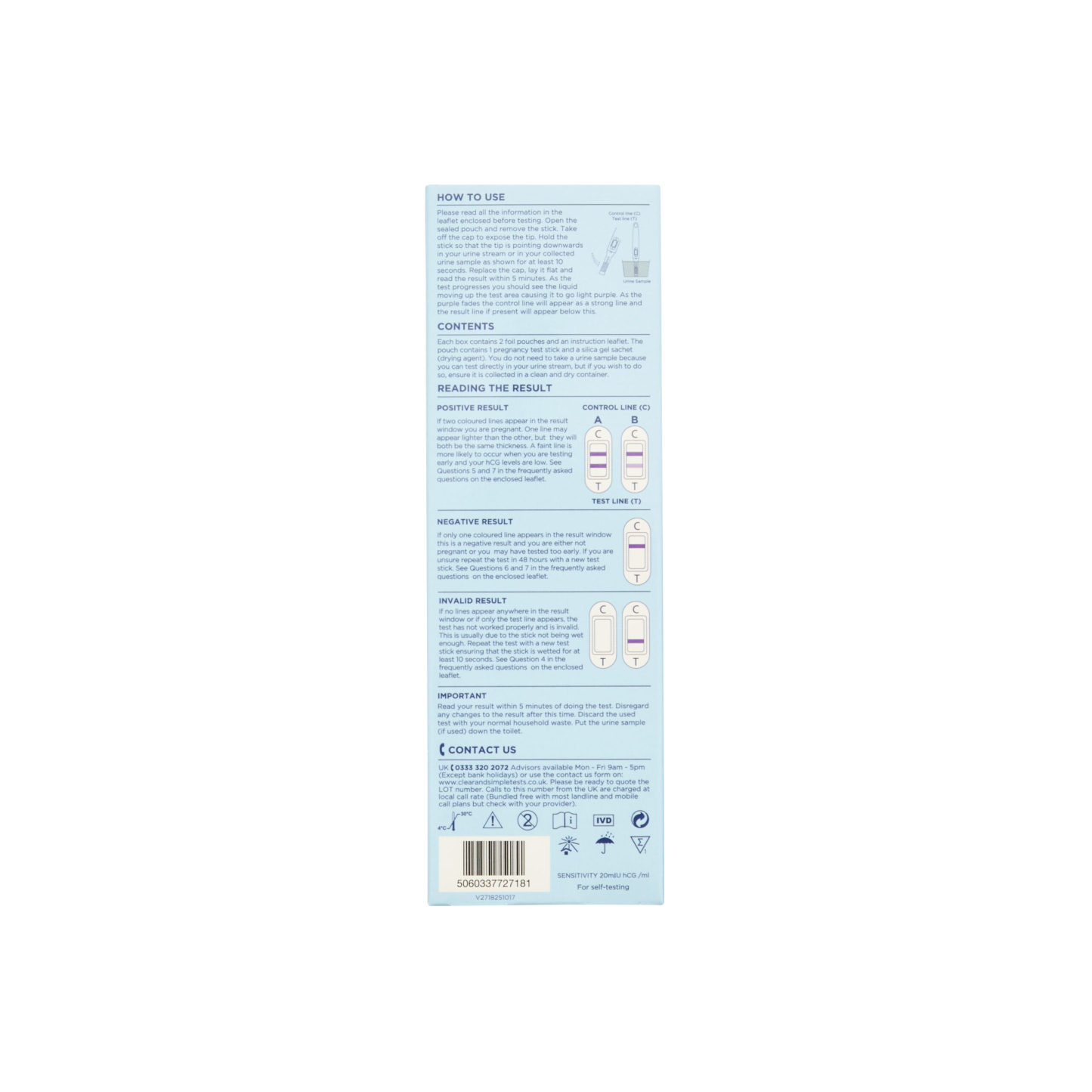 Clear & Simple Pregnancy Test Stick Twin Pack