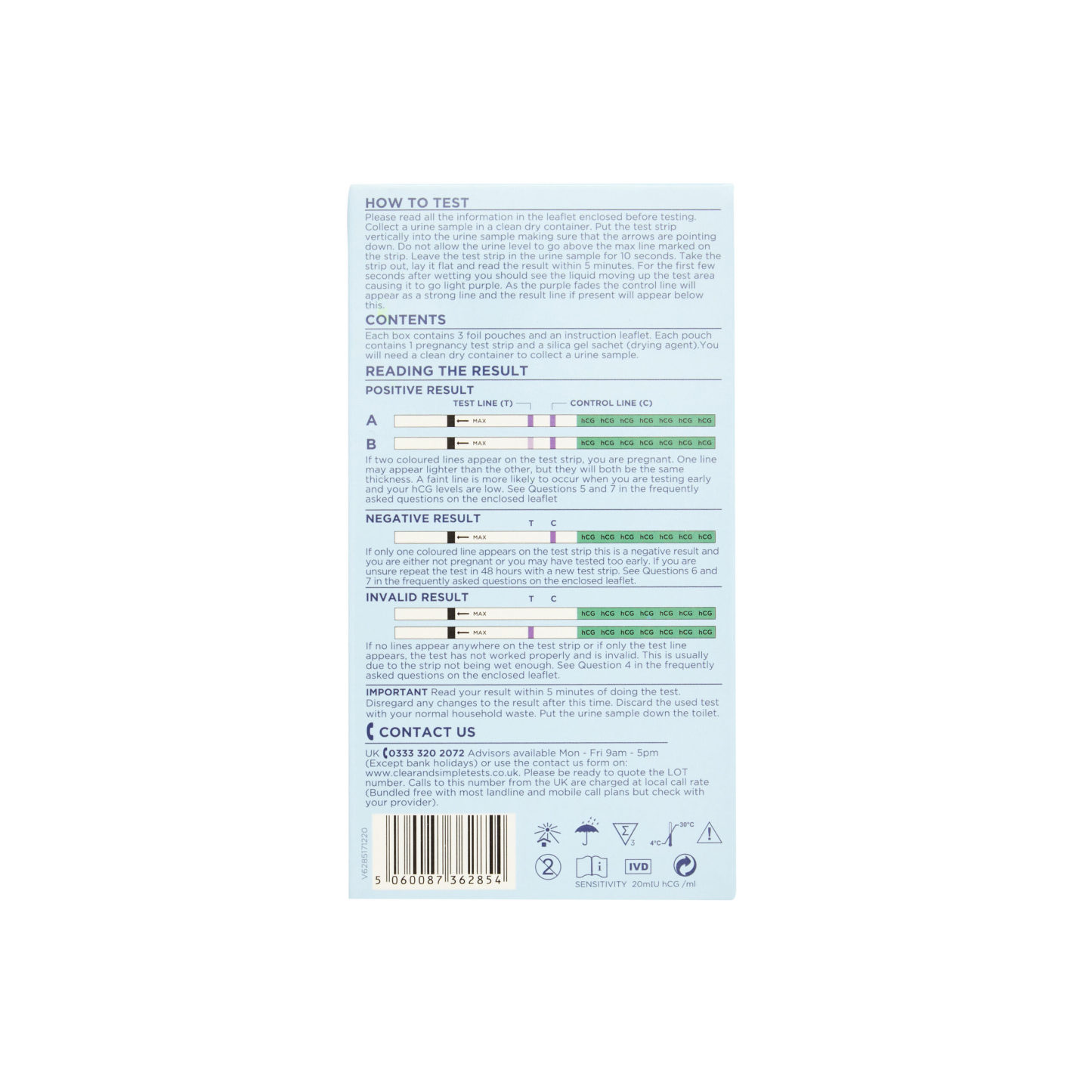 Clear & Simple Pregnancy Test Strips 3 Tests