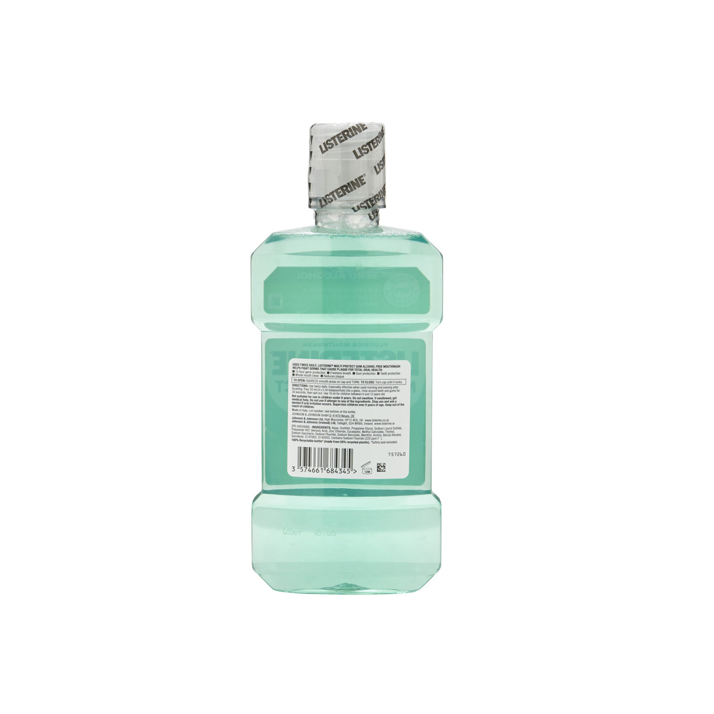 Listerine Multi Protect Gum Alcohol Free Mouthwash 500ml