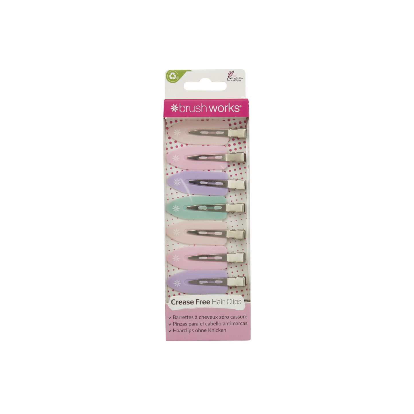 Brushworks No Crease Hair Clips 8's