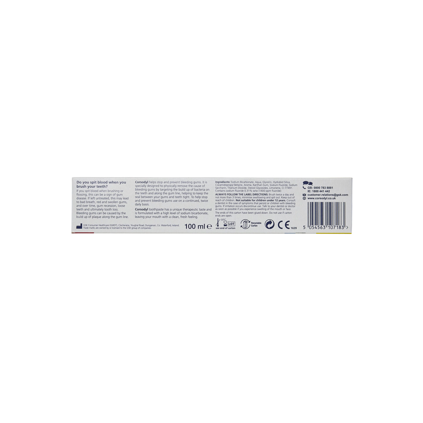 Corsodyl Whitening Toothpaste 100ml