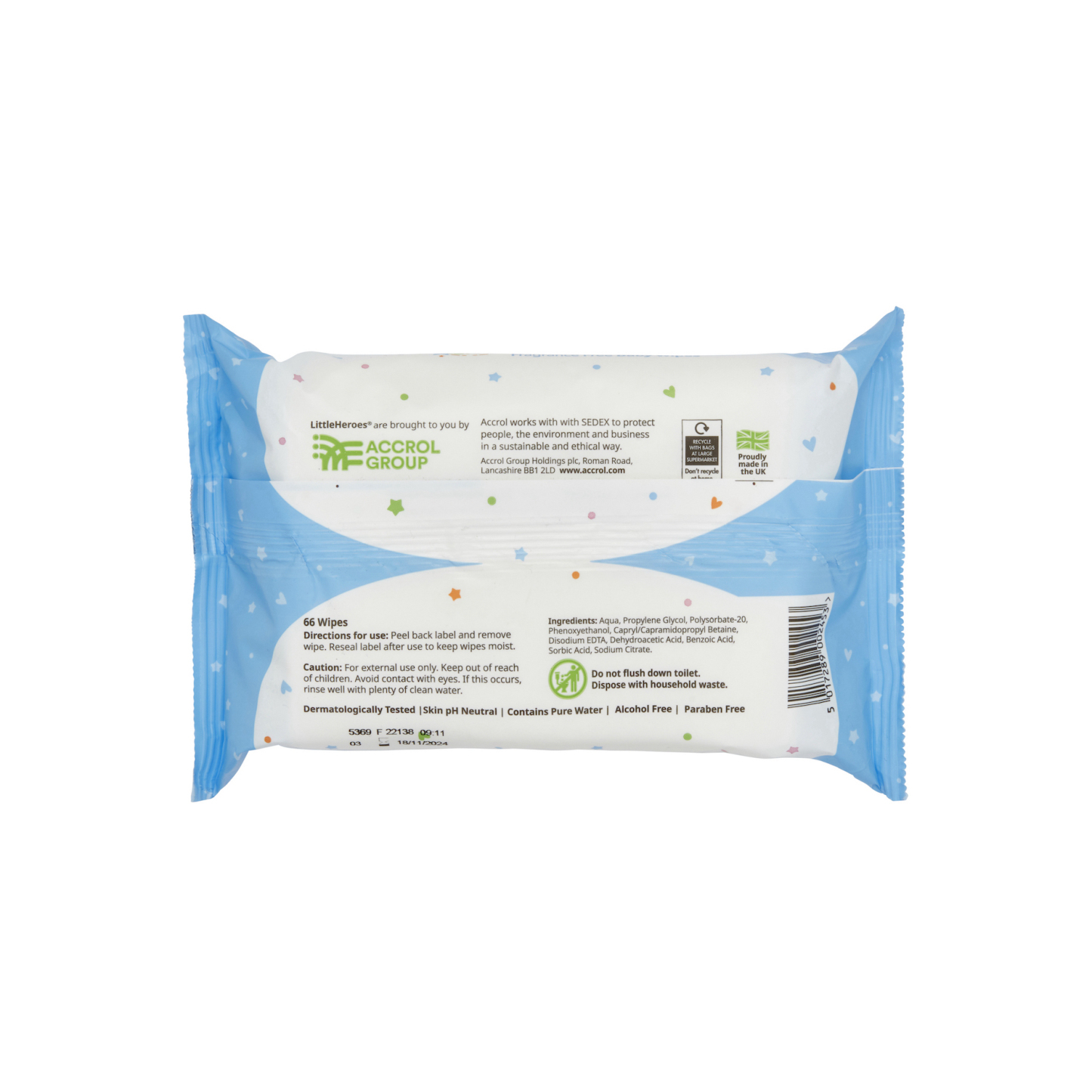 Little Heroes Sensitive Baby Wipes 66's