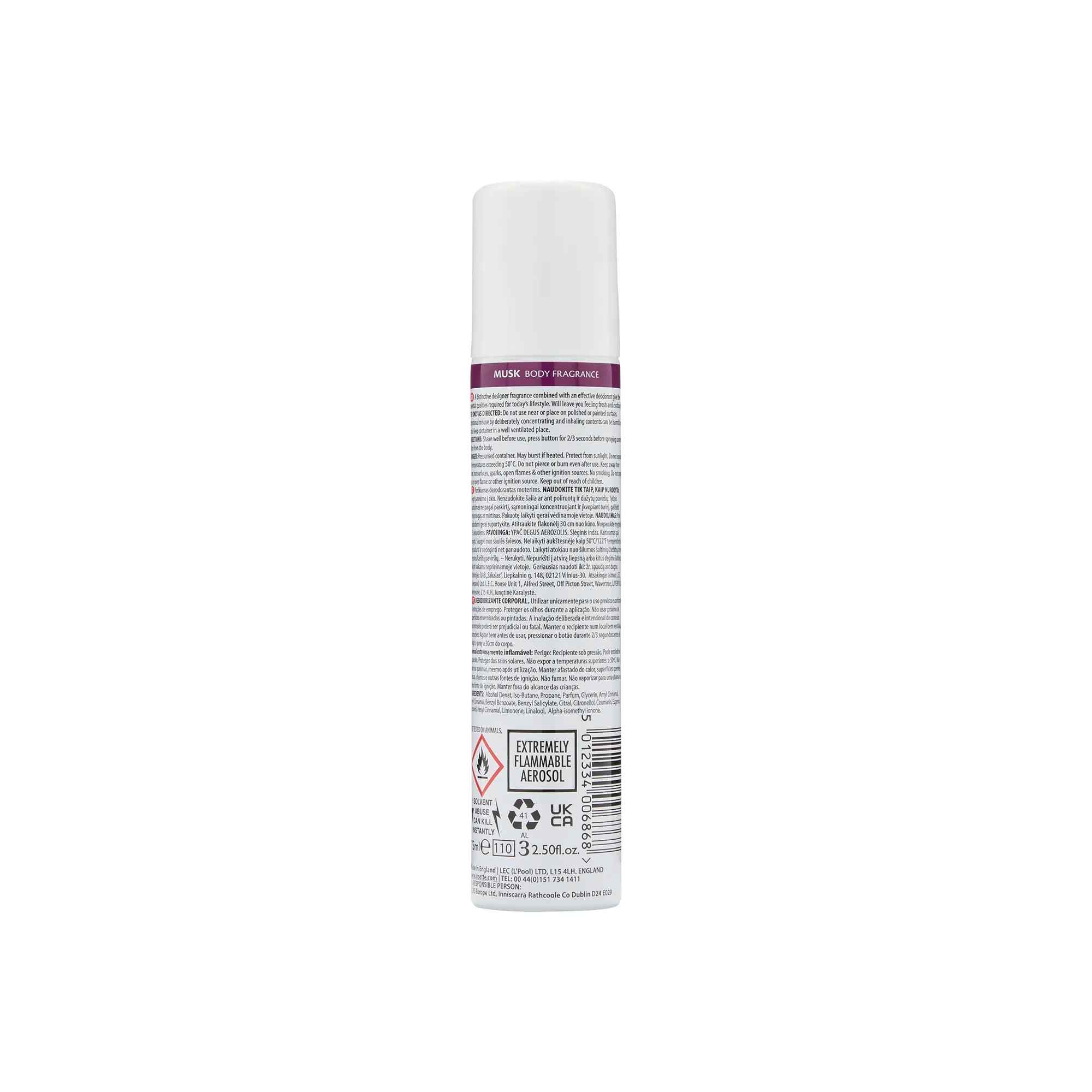 Insette Musk Body Fragrance 75ml
